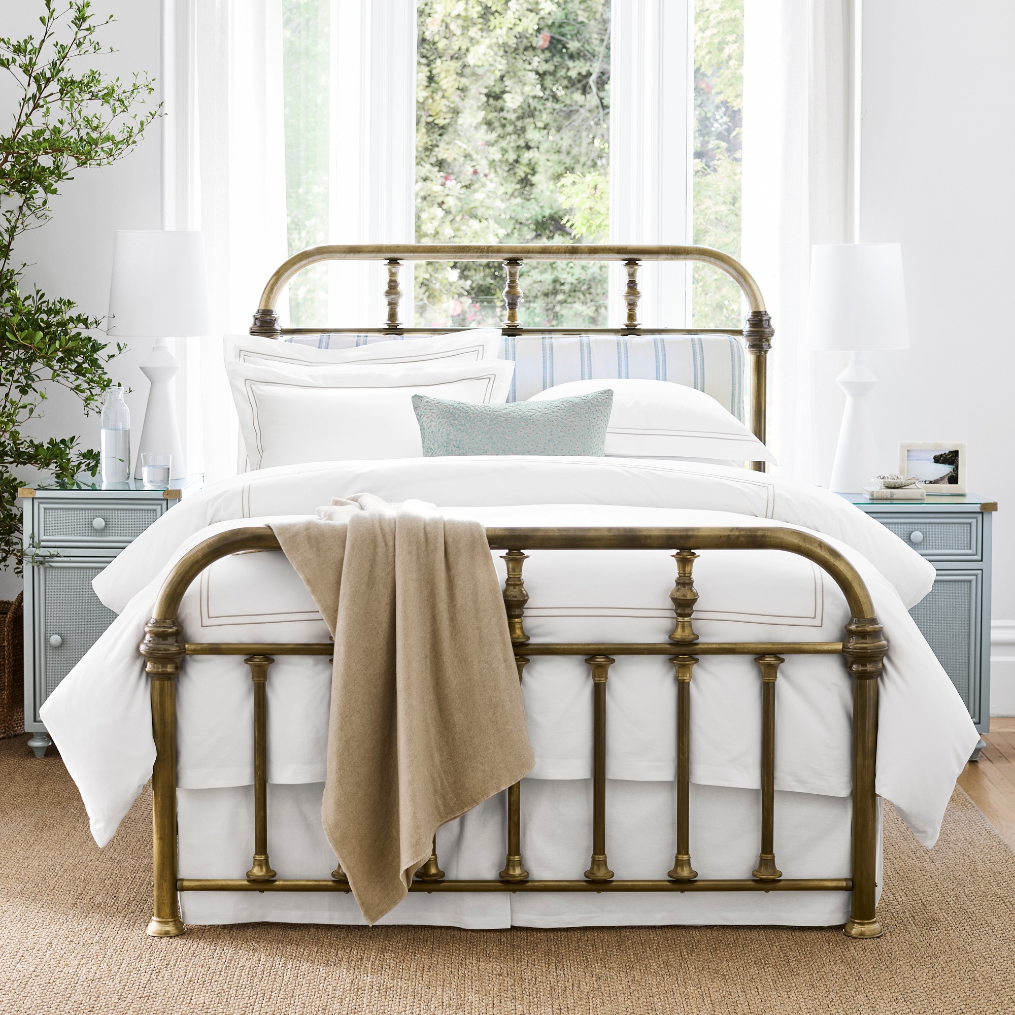 Sylvie Cane 1-Drawer Cabinet Nightstand (18”)