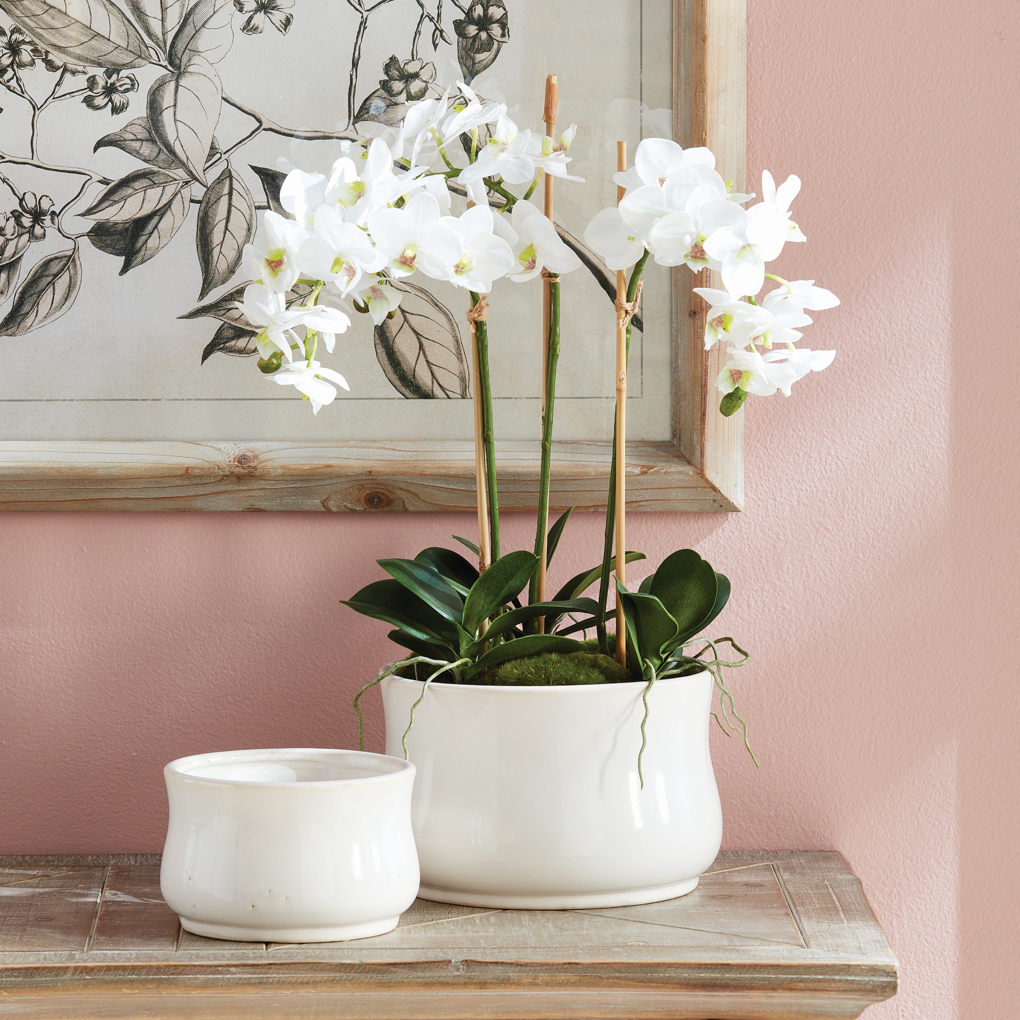 Faux Phalaenopsis Orchid Drop-In,16