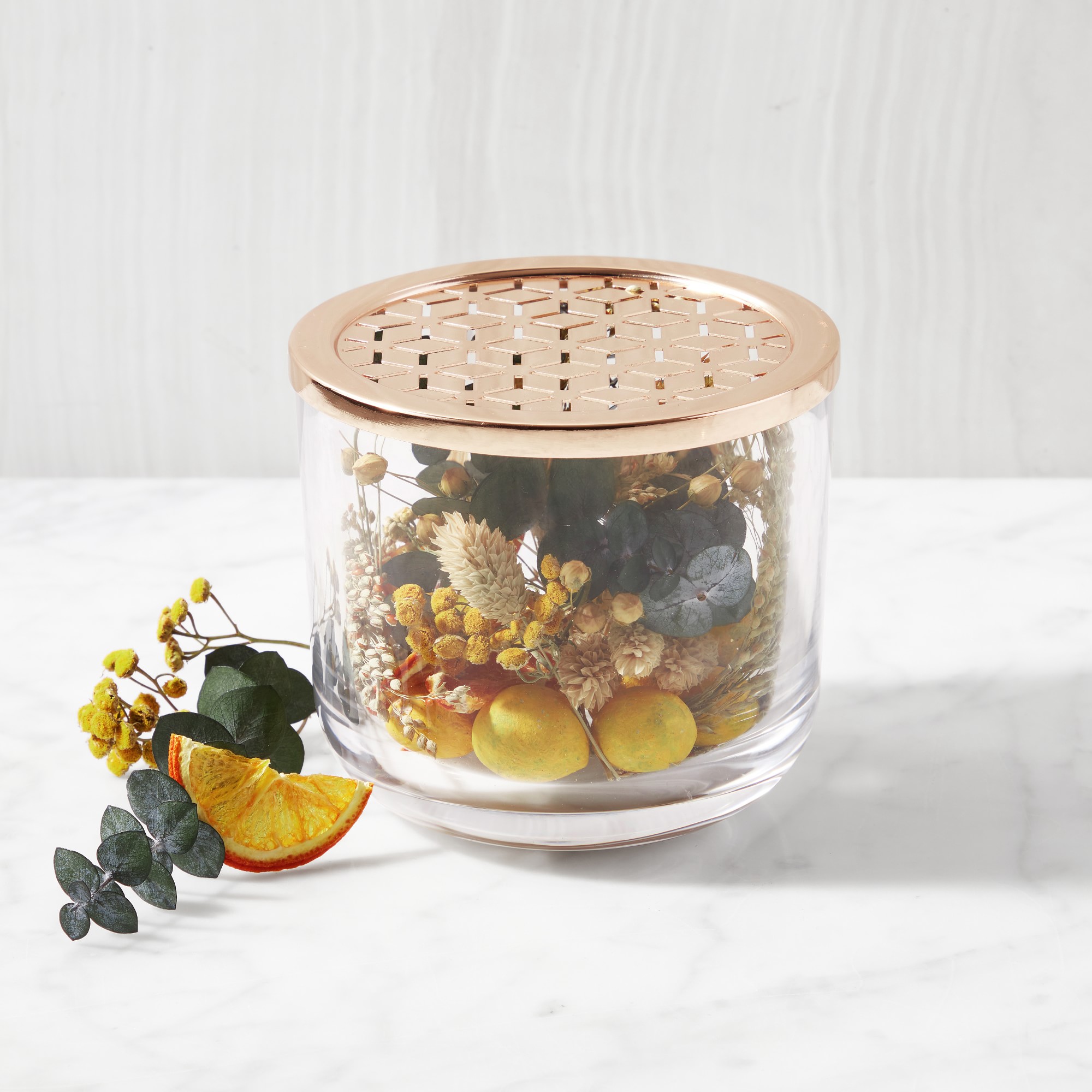 Home Fragrance Potpourri Jar, Citrus & Sage
