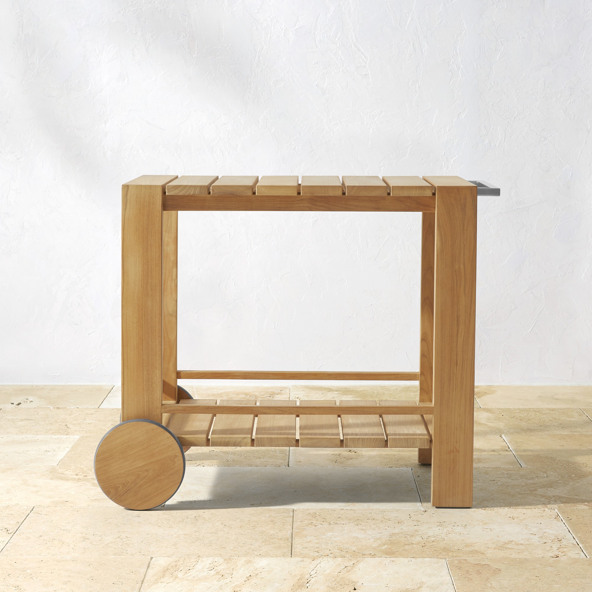 Larnaca Outdoor Teak Bar Cart (39