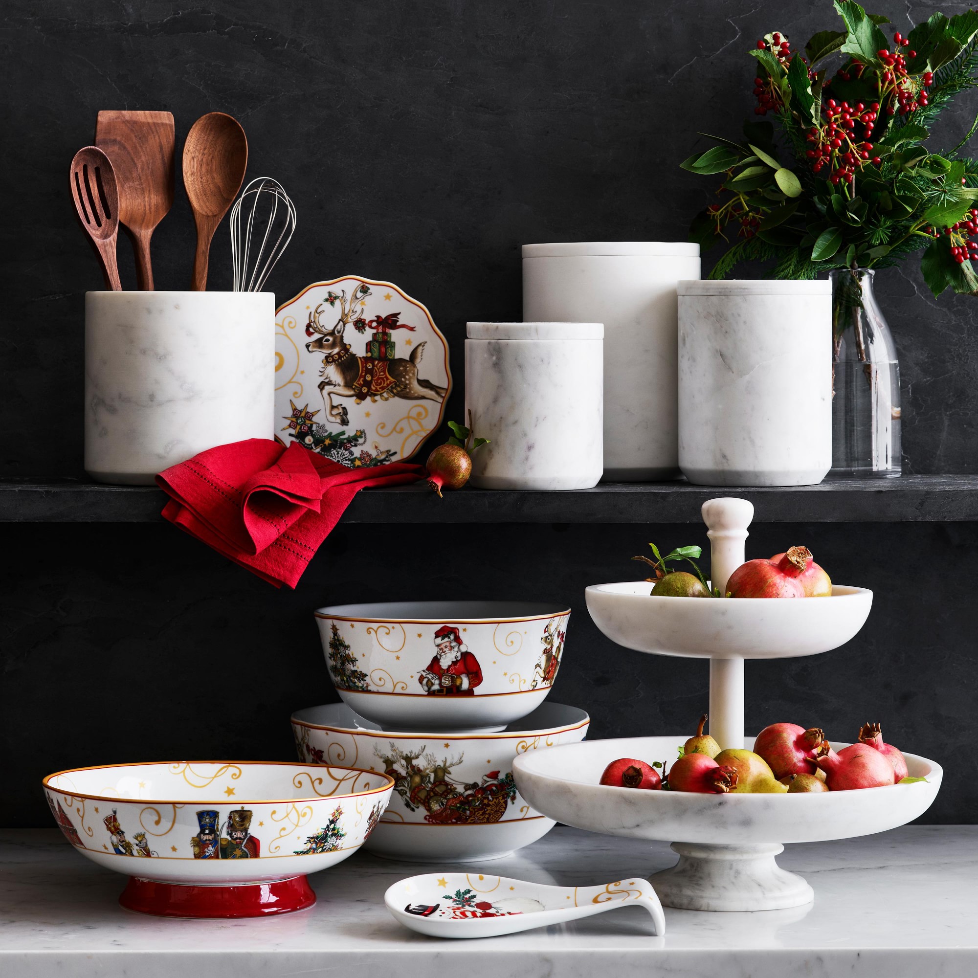 Williams Sonoma Marble Canisters