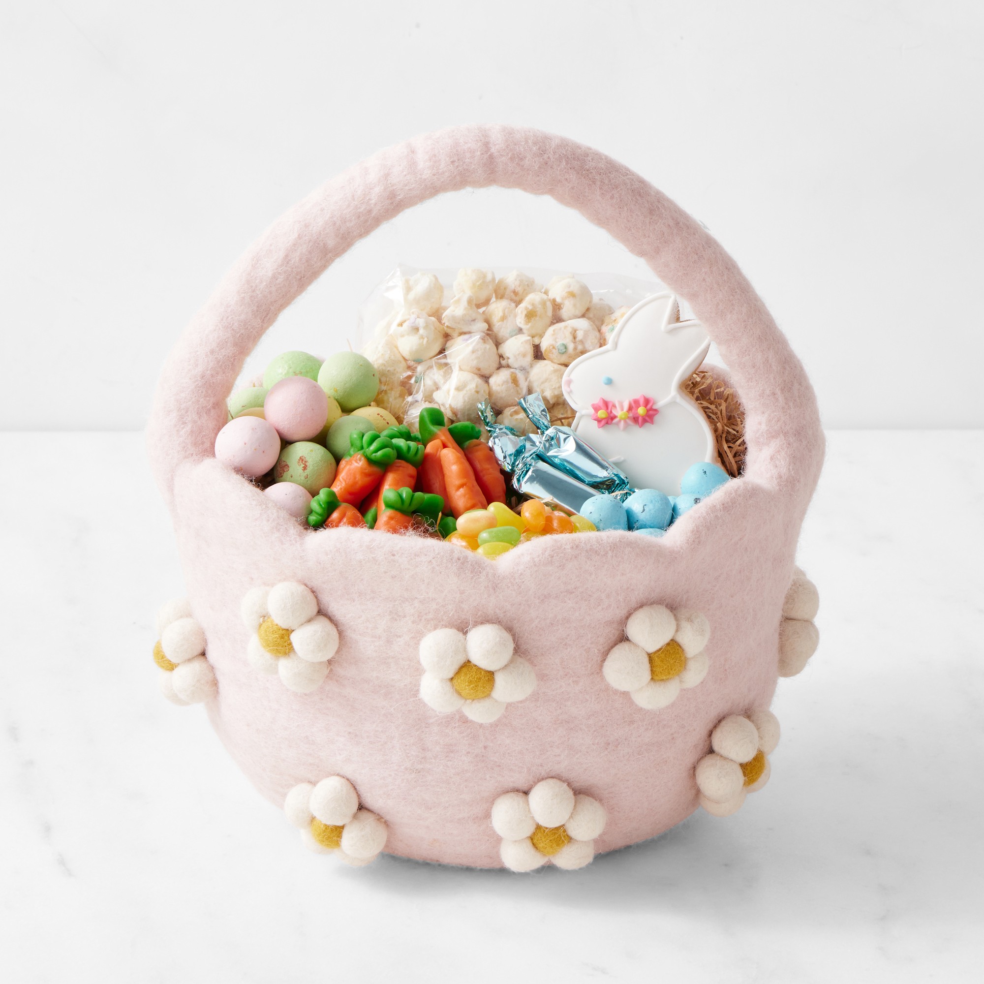 West Elm x Williams Sonoma Pink Daisy Easter Basket