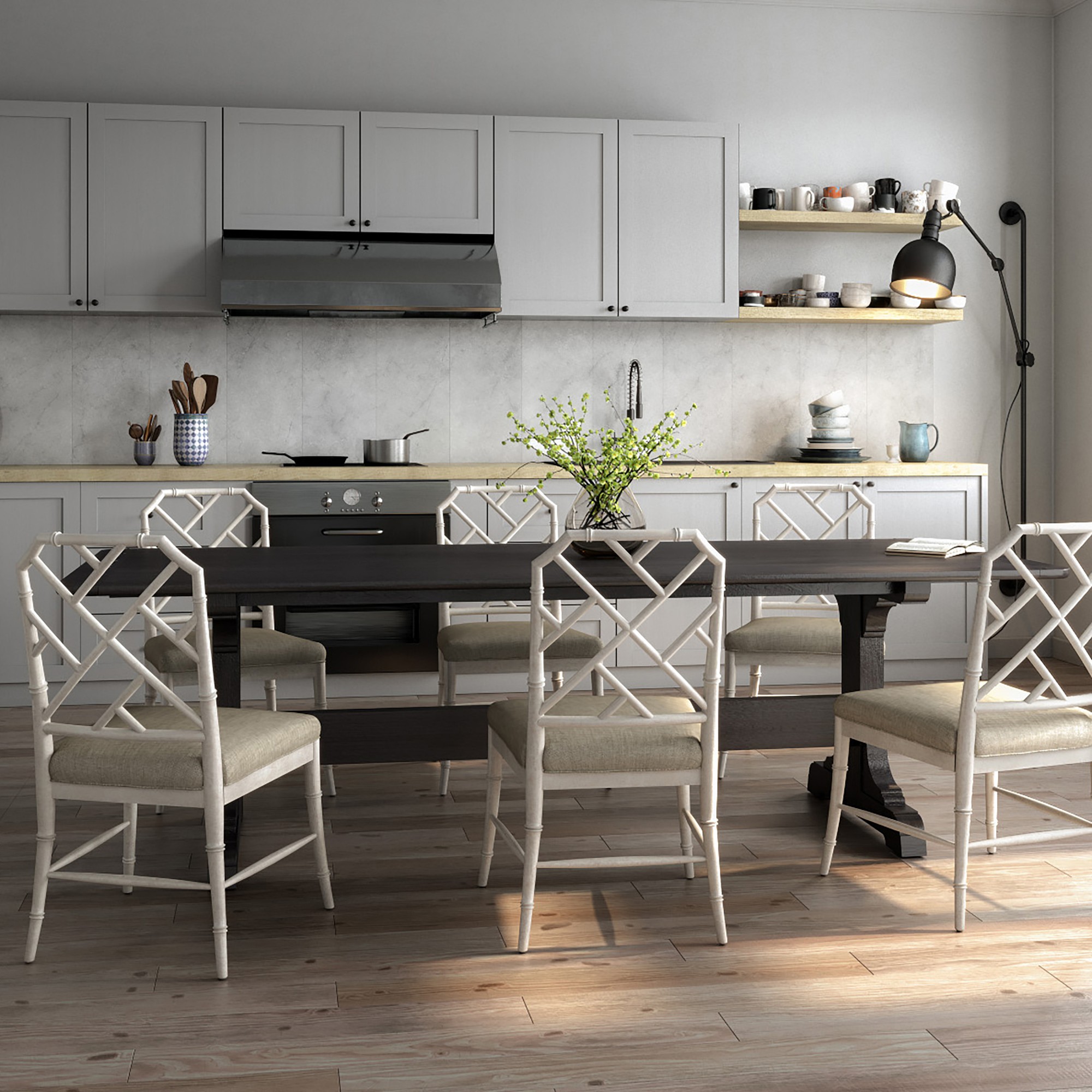 Jonathan Charles Epoch Extendable Rectangular Dining Table (148