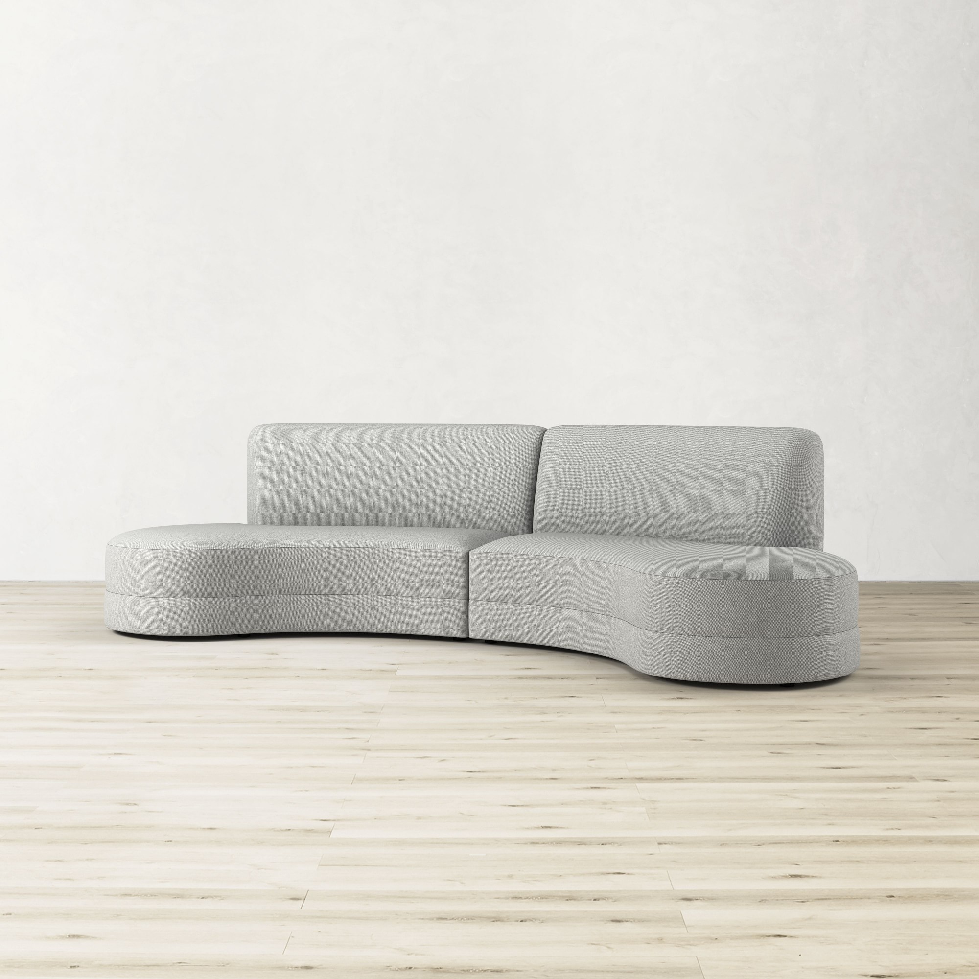 Capri 2-Piece Bumper Armless Sectional (132