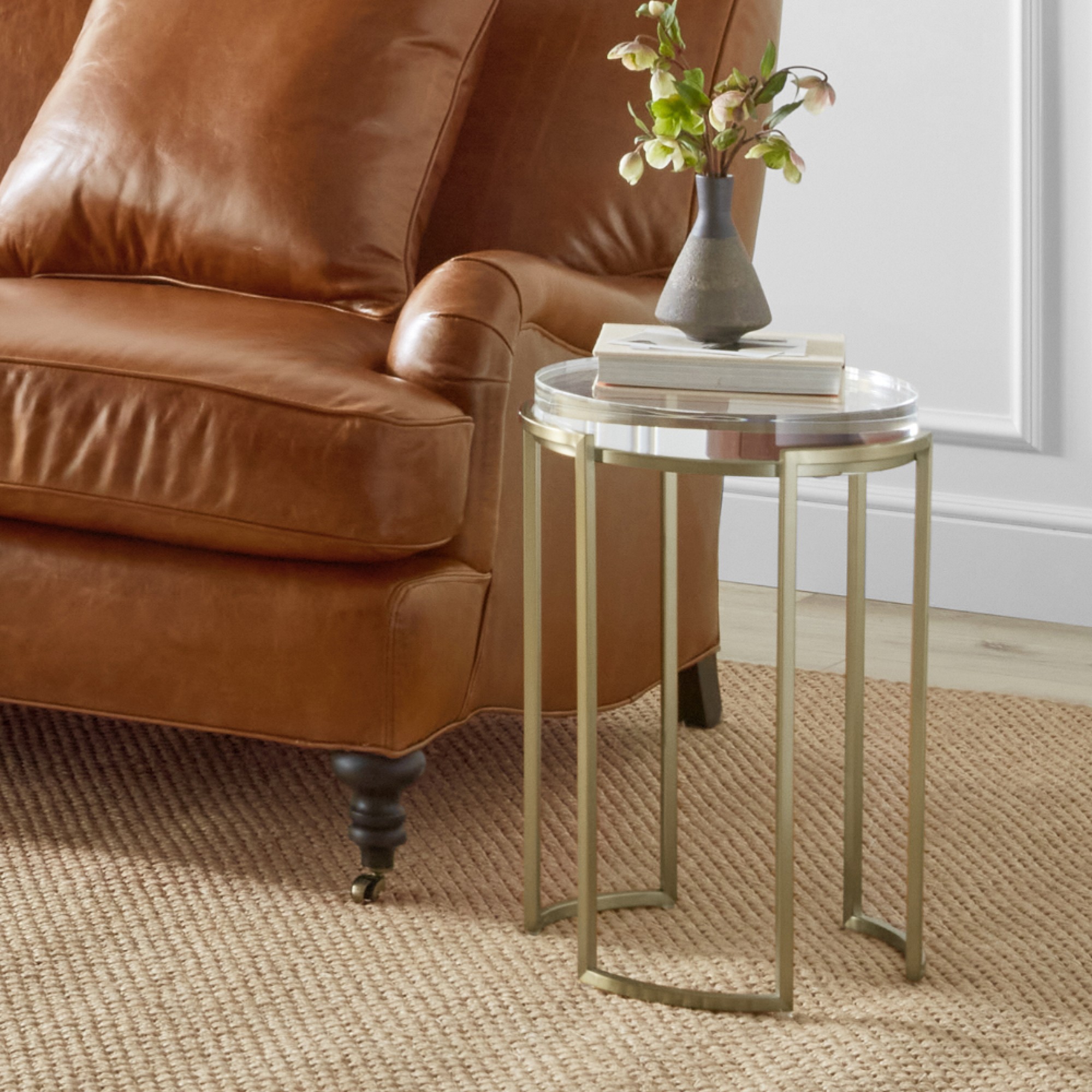 Lago Accent Table, Antique Brass (14
