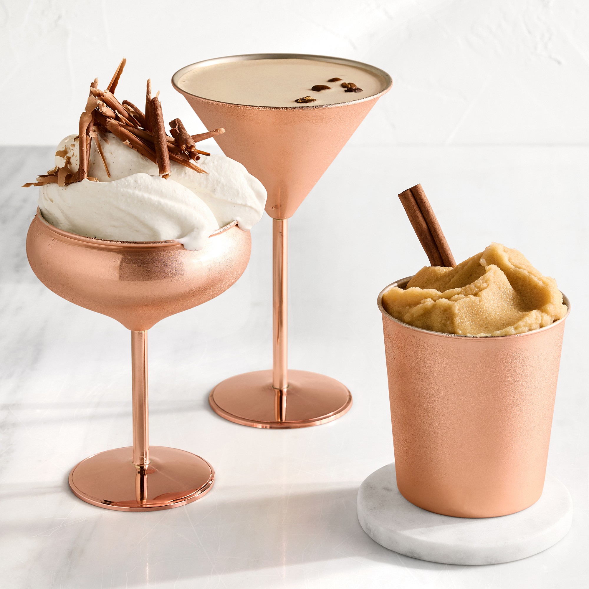 Copper Coupe Glasses