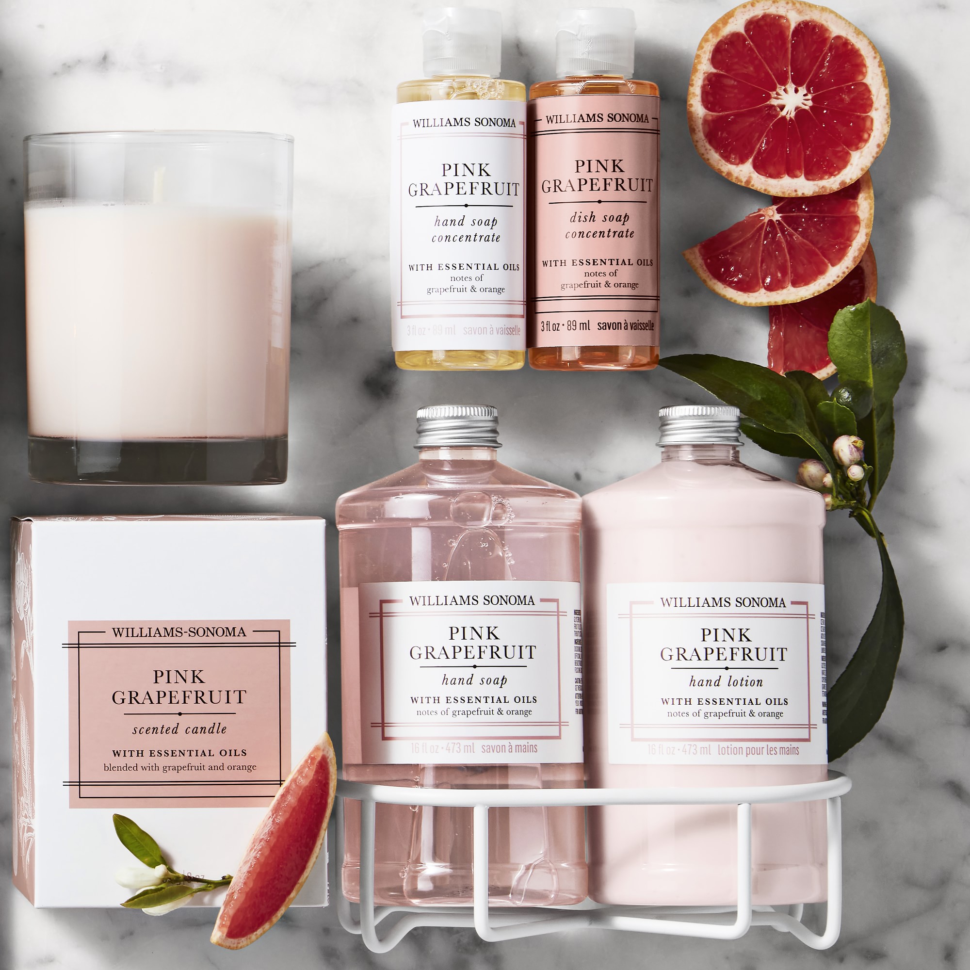 Williams Sonoma Pink Grapefruit Soap & Lotion 3-Piece Set