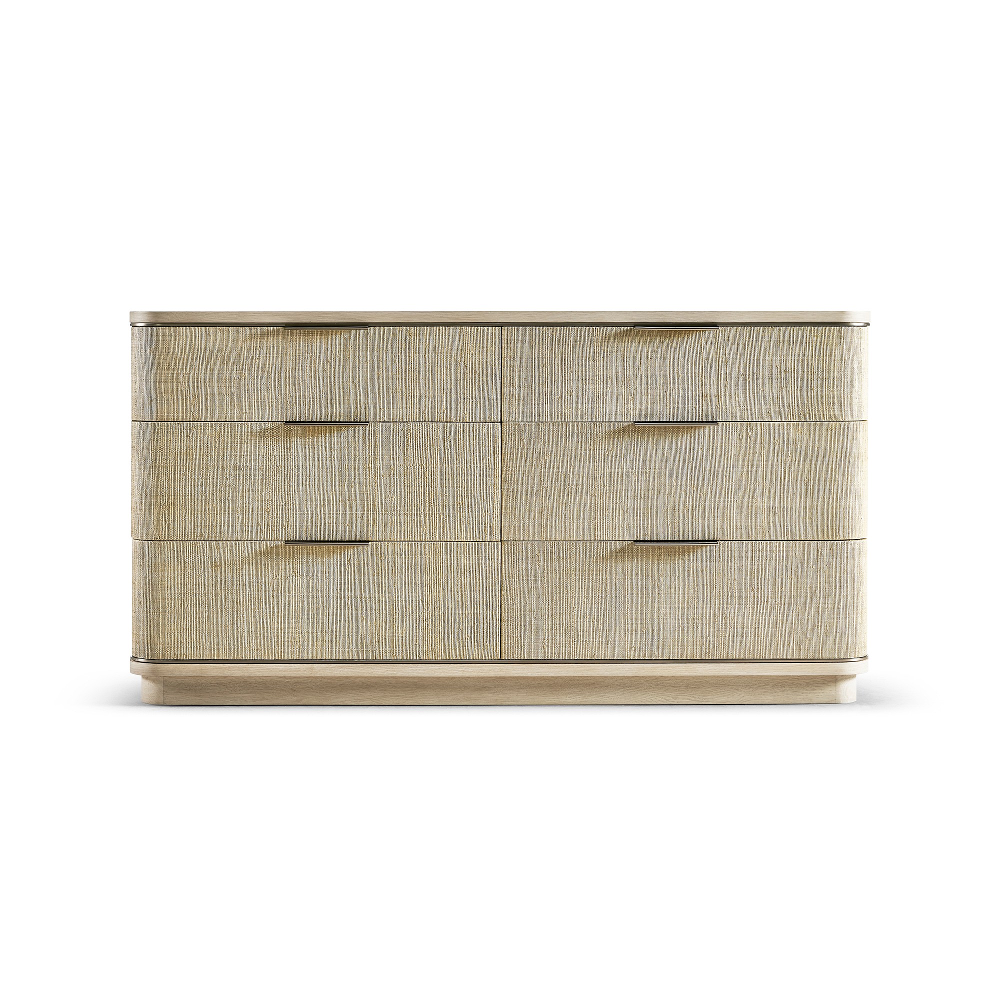 Jonathan Charles Seiche 6-Drawer Grass Cloth Dresser (68