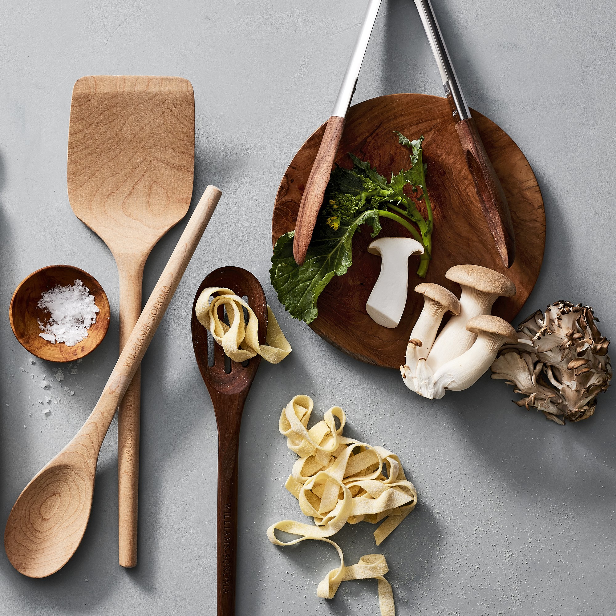 Williams Sonoma Wood Slotted Spoon, 12
