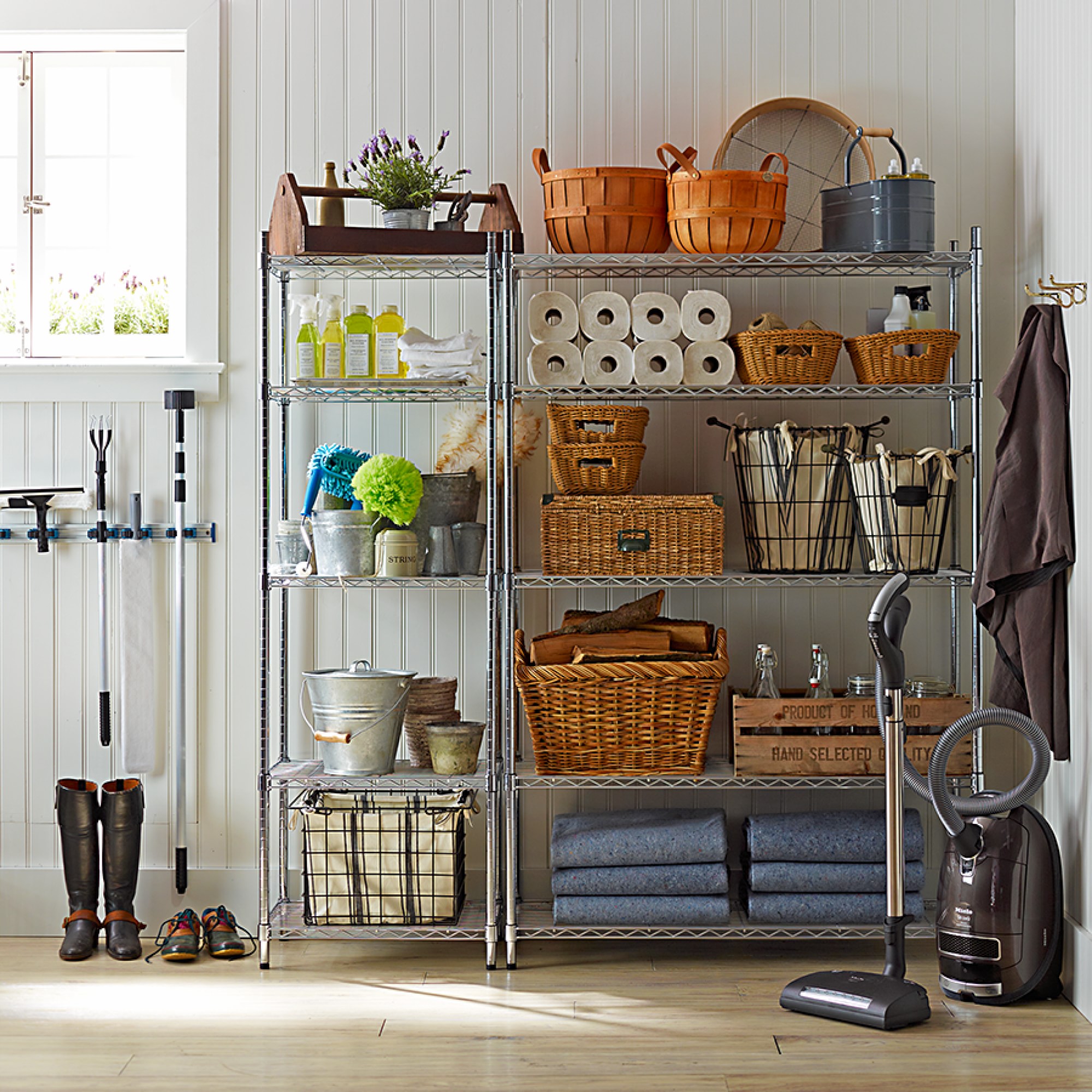 Chrome Corner Shelf Unit