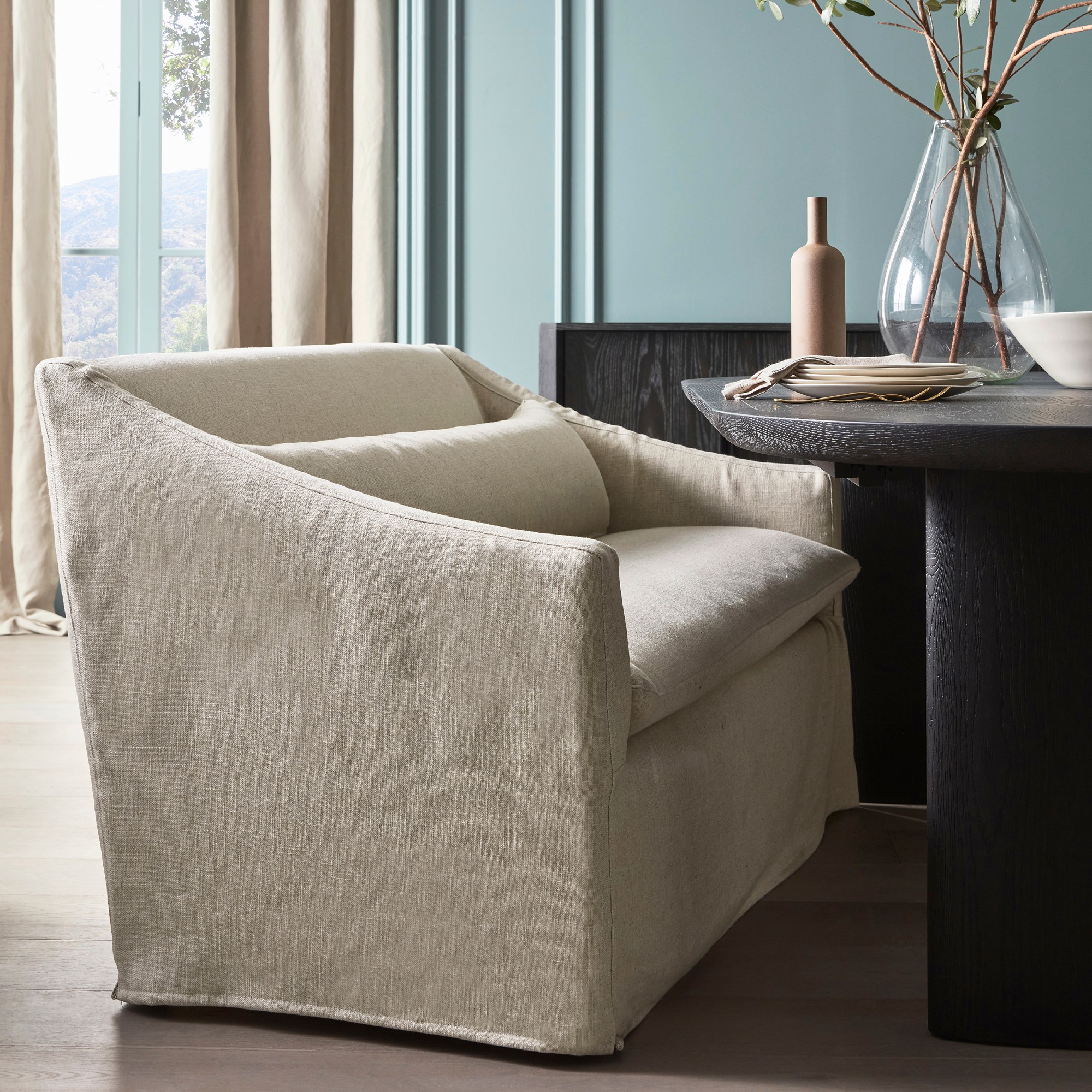 Prescott Slipcovered Dining Banquette