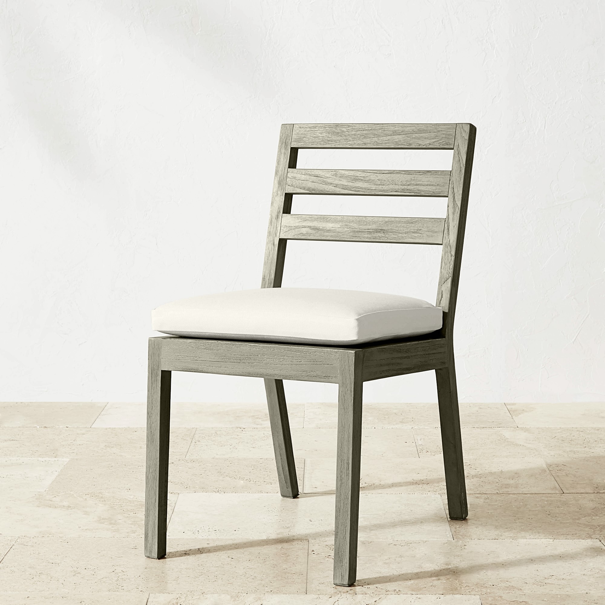 Ojai Outdoor Grey Teak Dining Side Chair