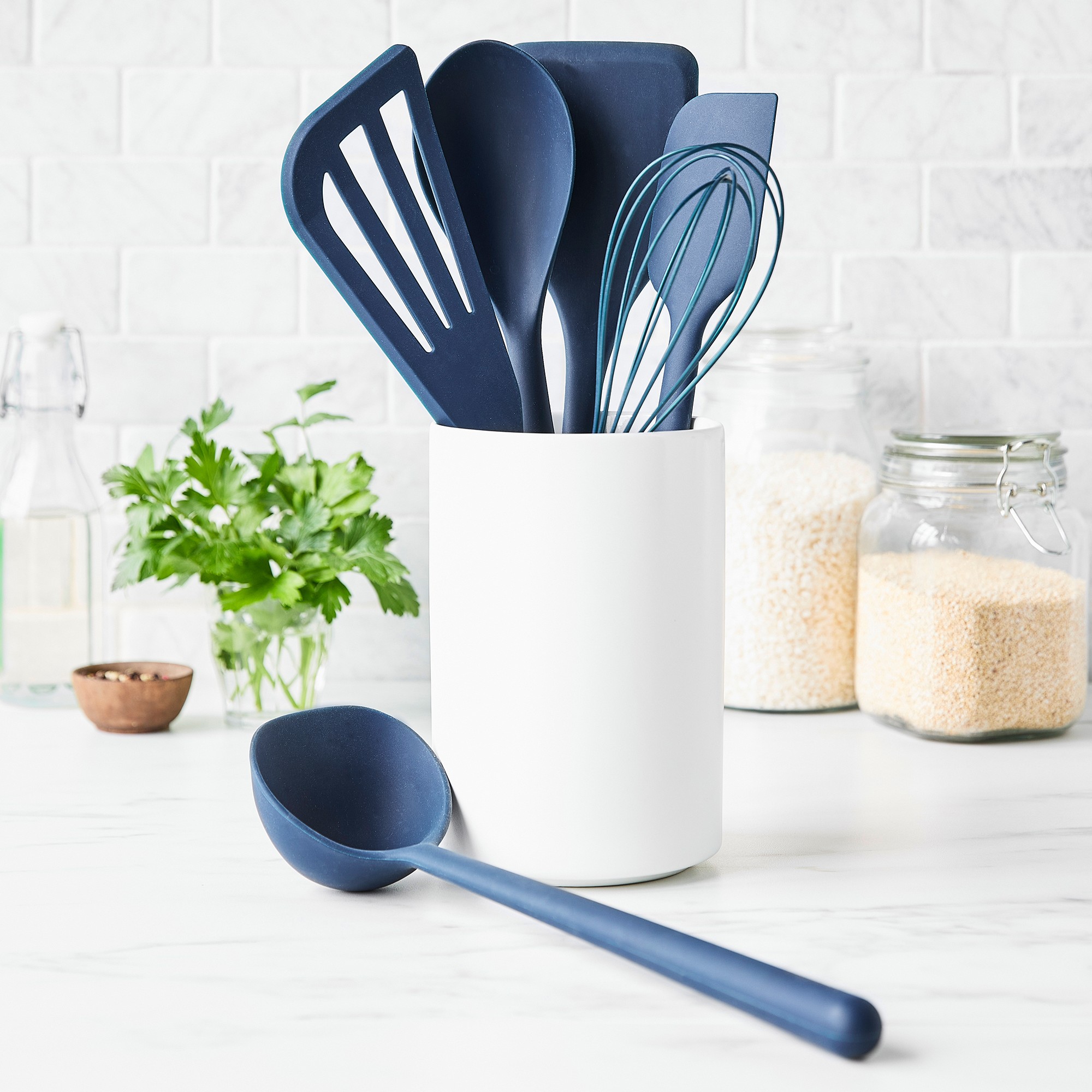 GreenPan™ Silicone Utensils with Utensil Holder, Set of 7