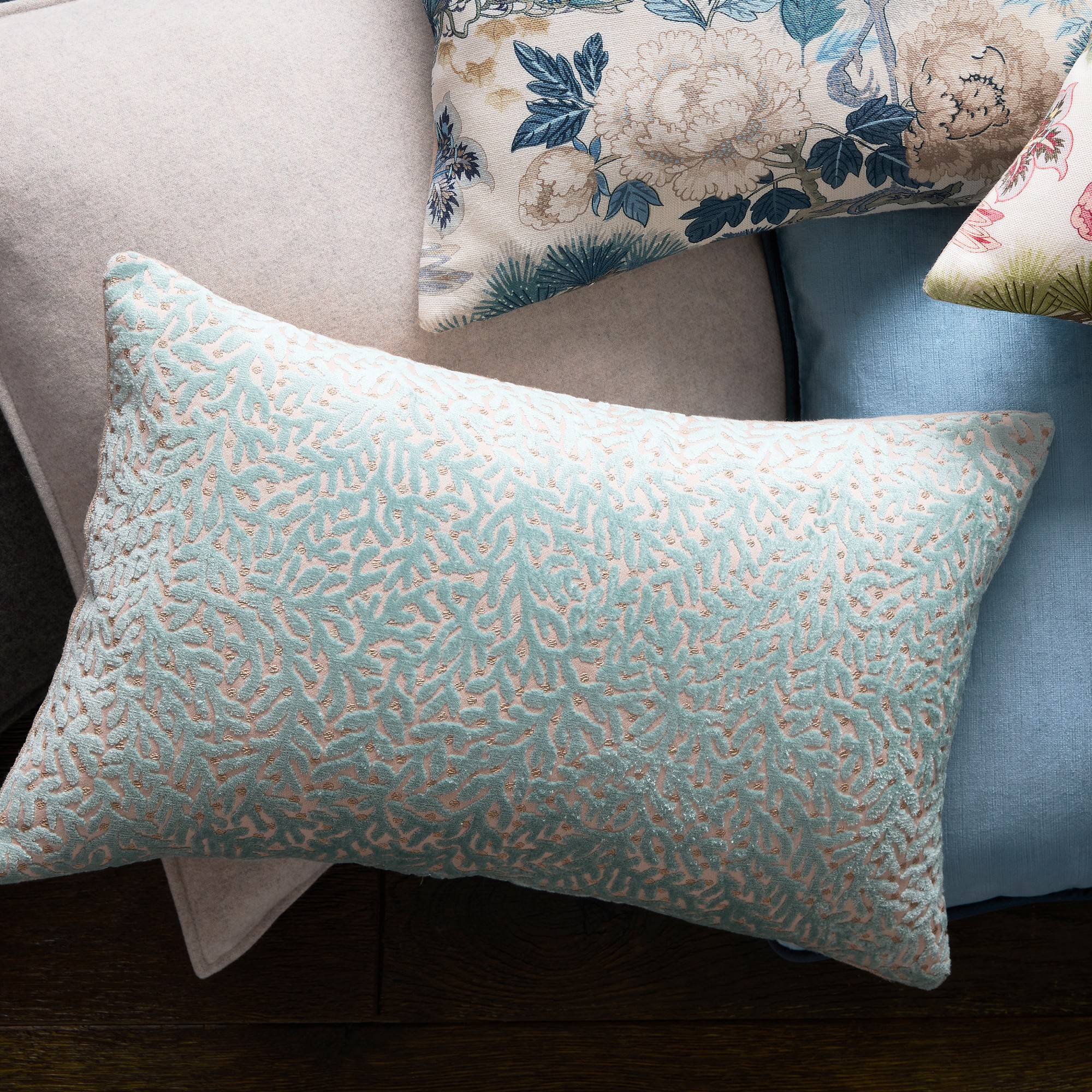 Scalamandré Corralina Velvet Pillow Cover
