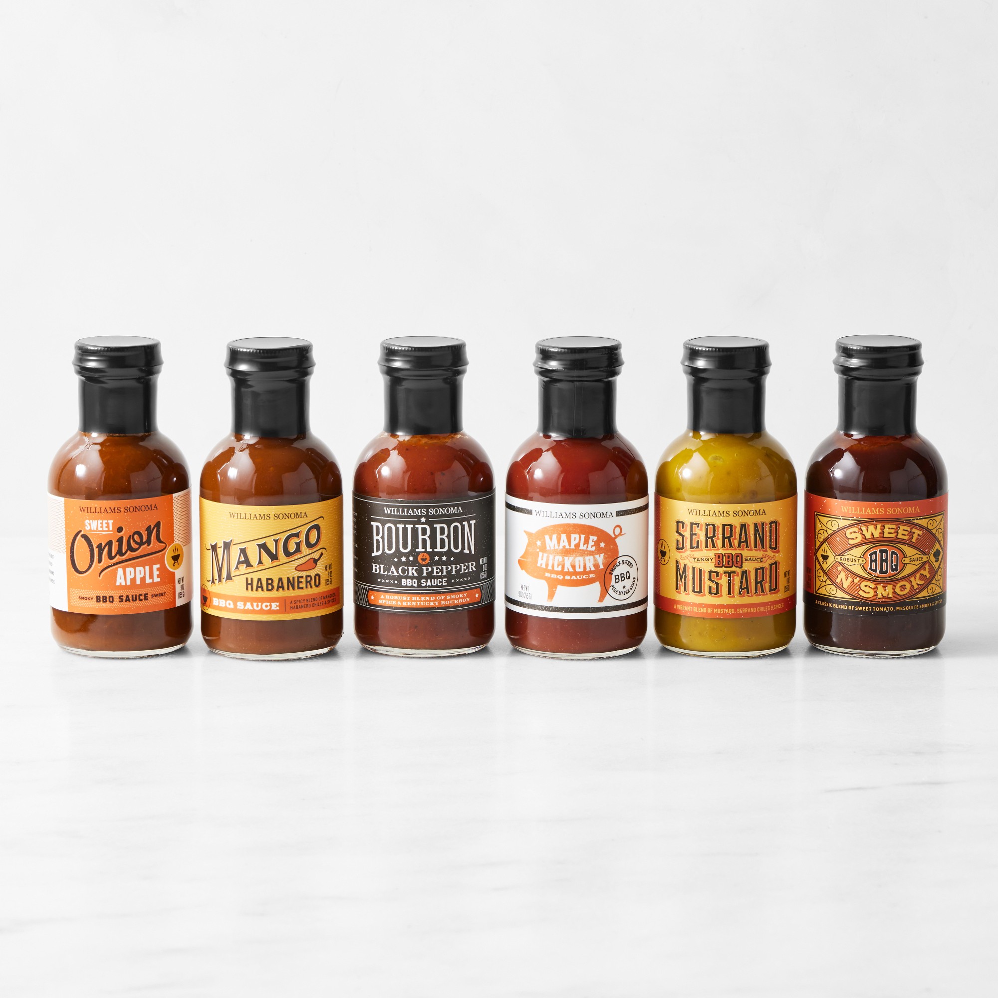 Williams Sonoma Mini BBQ Sauces, Set of 6