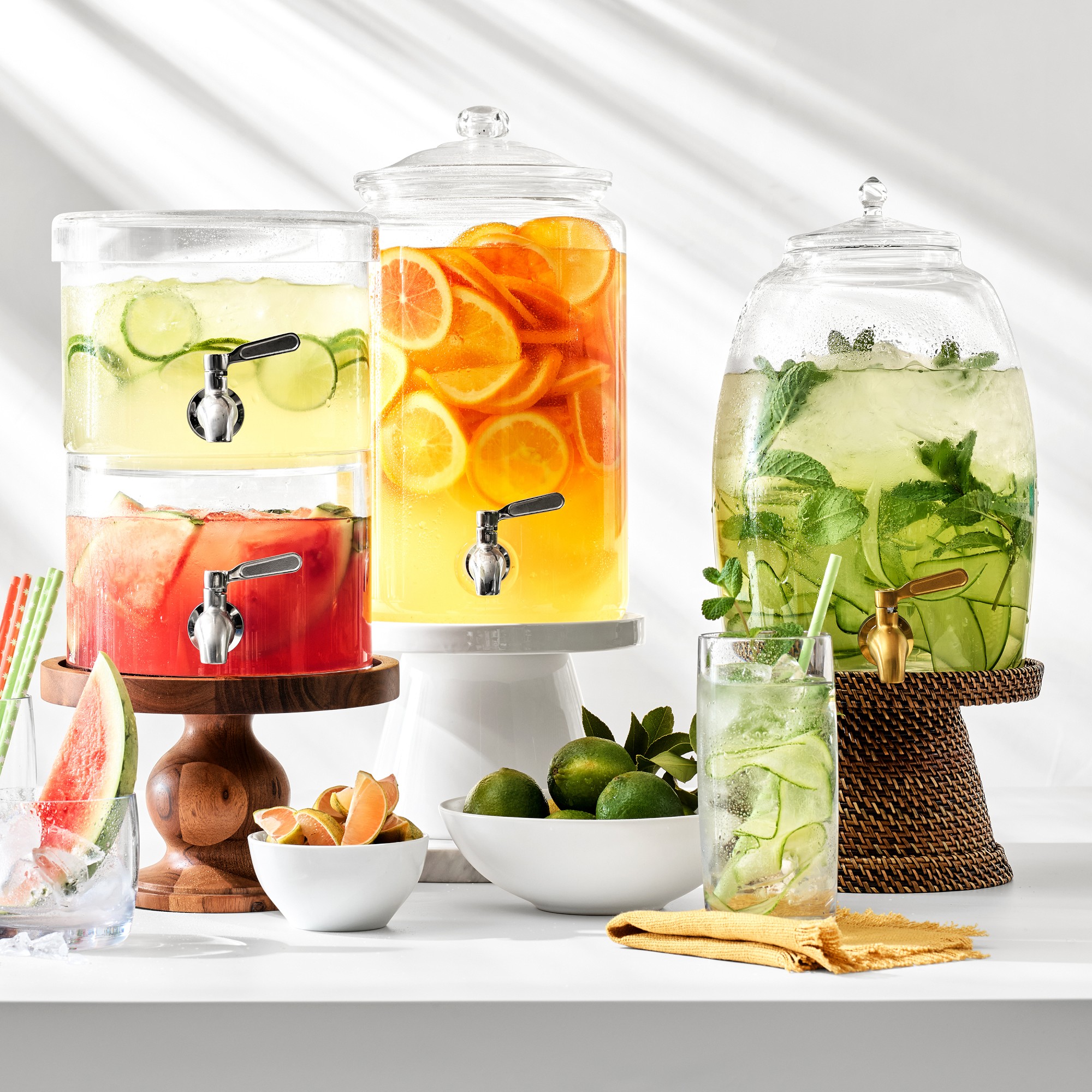 White Porcelain Beverage Dispenser Base