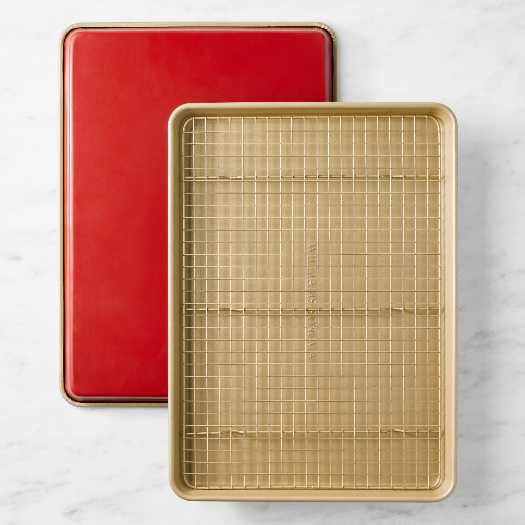 Williams Sonoma Red Goldtouch® Pro Nonstick Cookie Set, Set of 3