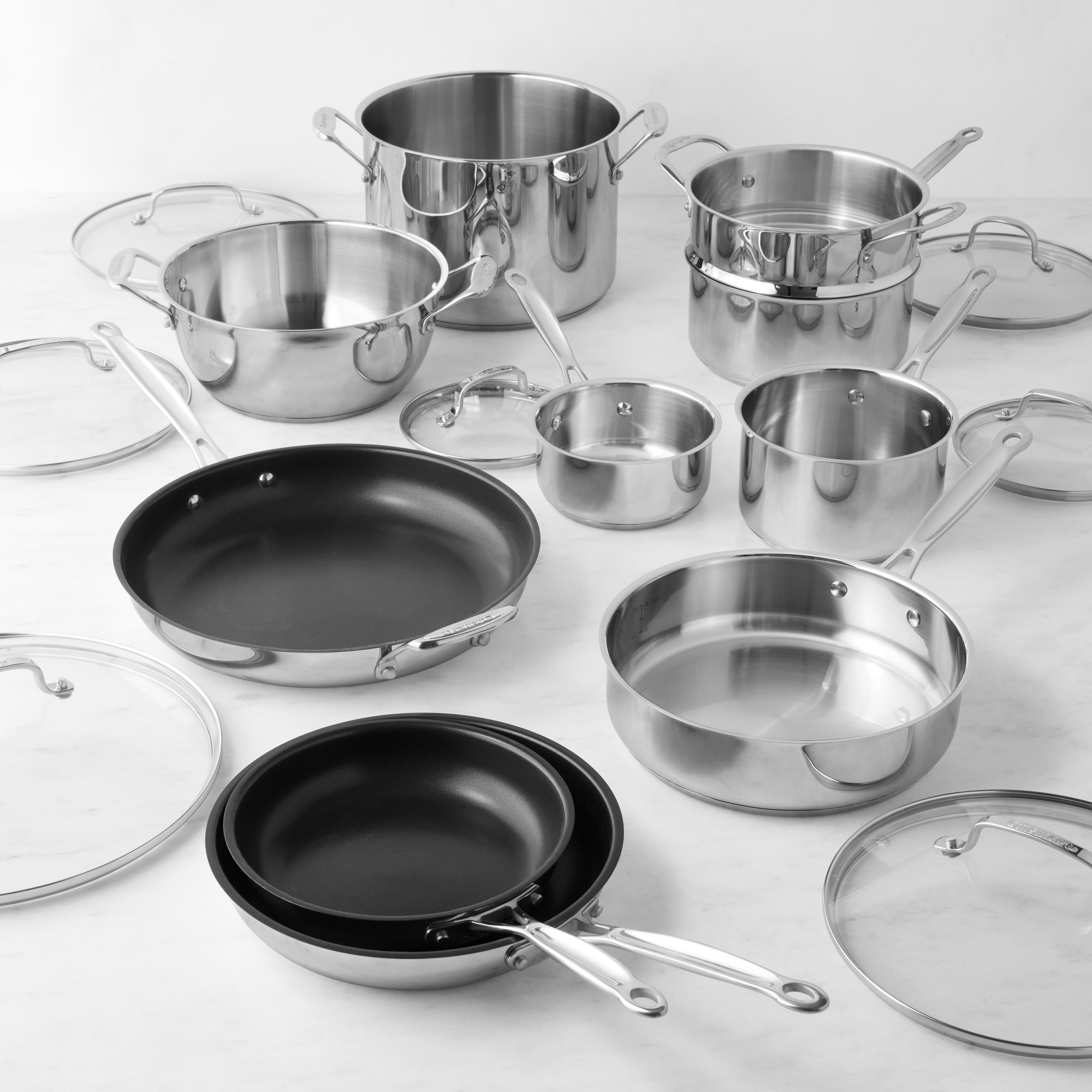 Cuisinart Chef's Classic Stainless-Steel Mixed Material 17-Piece Cookware Set