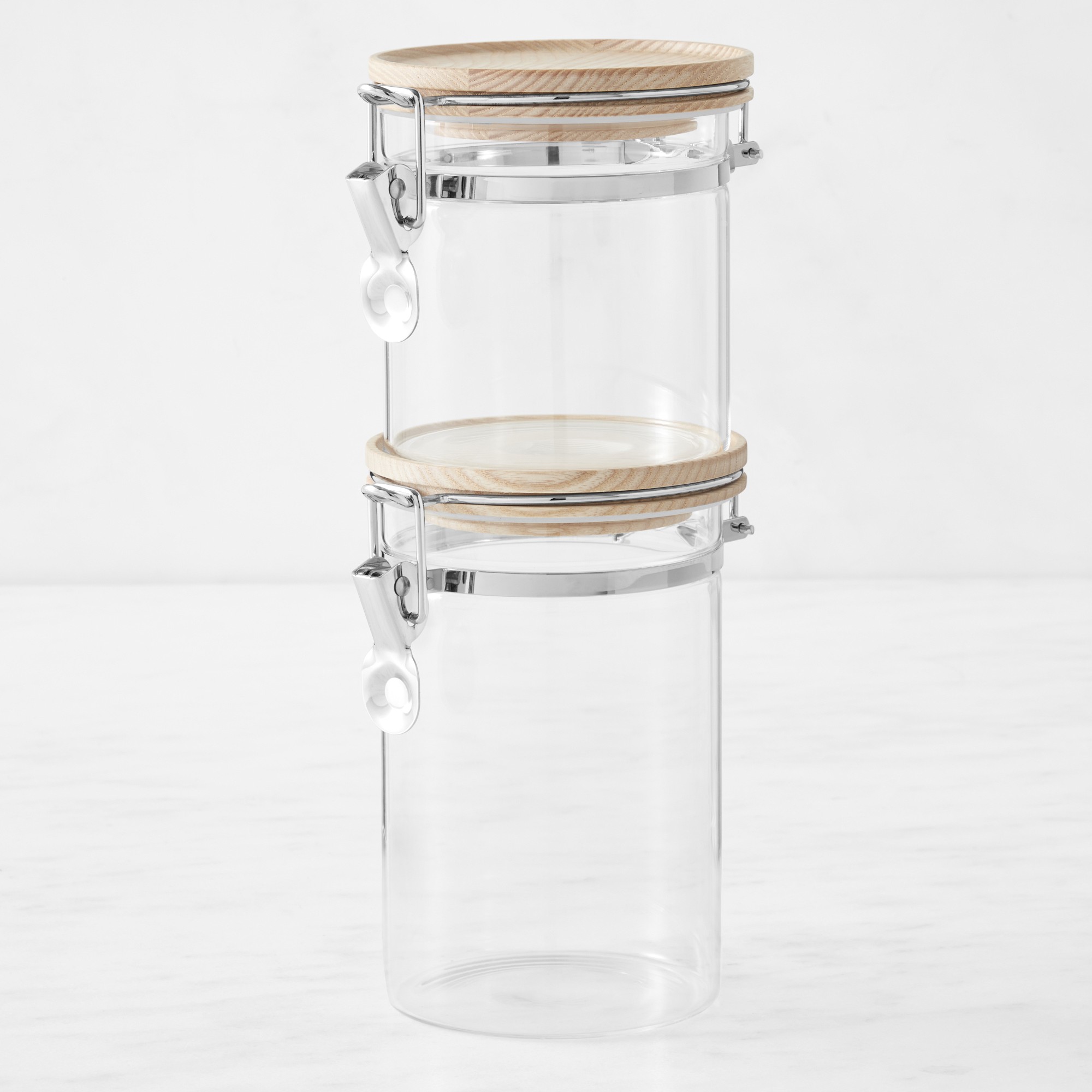 Hold Everything Stackable Glass Canister with Clamp