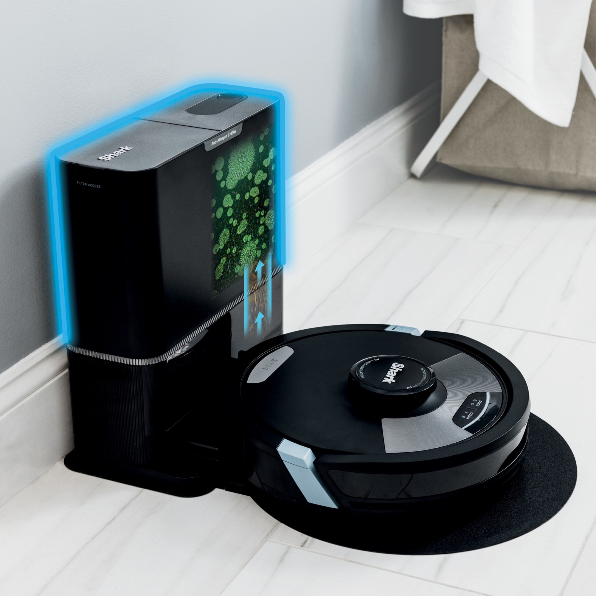 Shark Matrix™ Plus 2-in-1 Robot Vacuum and Mop with XL HEPA Self-Empty Base