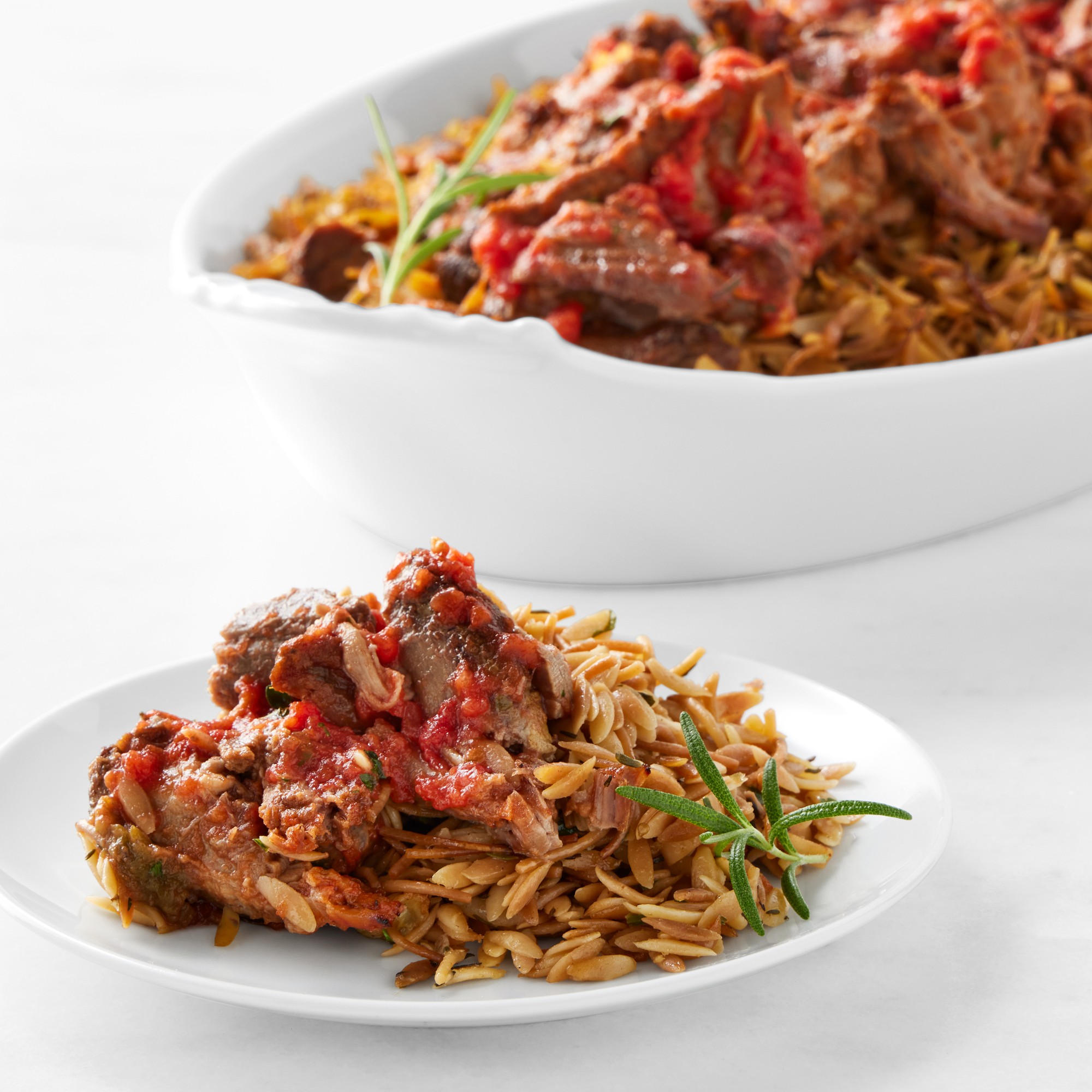 Mediterranean Roasted Leg of Lamb & Orzo, Serves 6