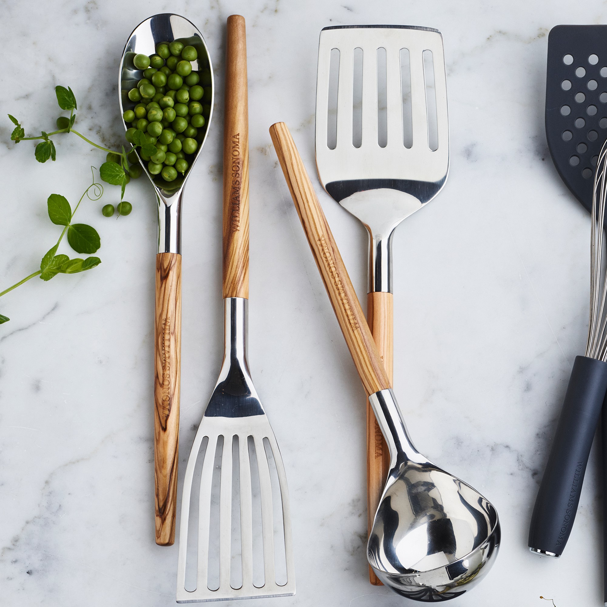 Williams Sonoma Stainless Steel Olivewood Slotted Turner