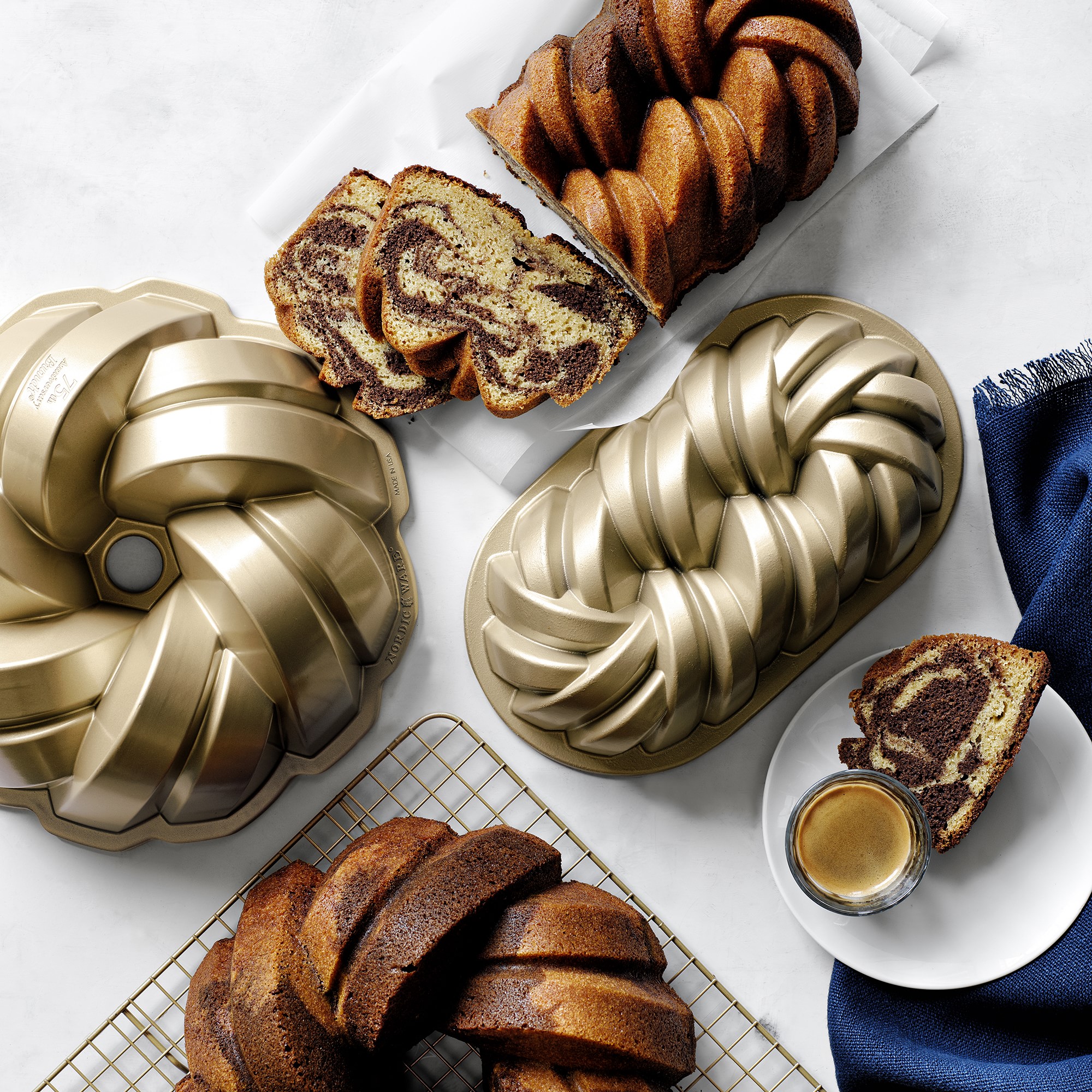 Nordic Ware Nonstick Cast Aluminum 75th Anniversary Braided Loaf Pan