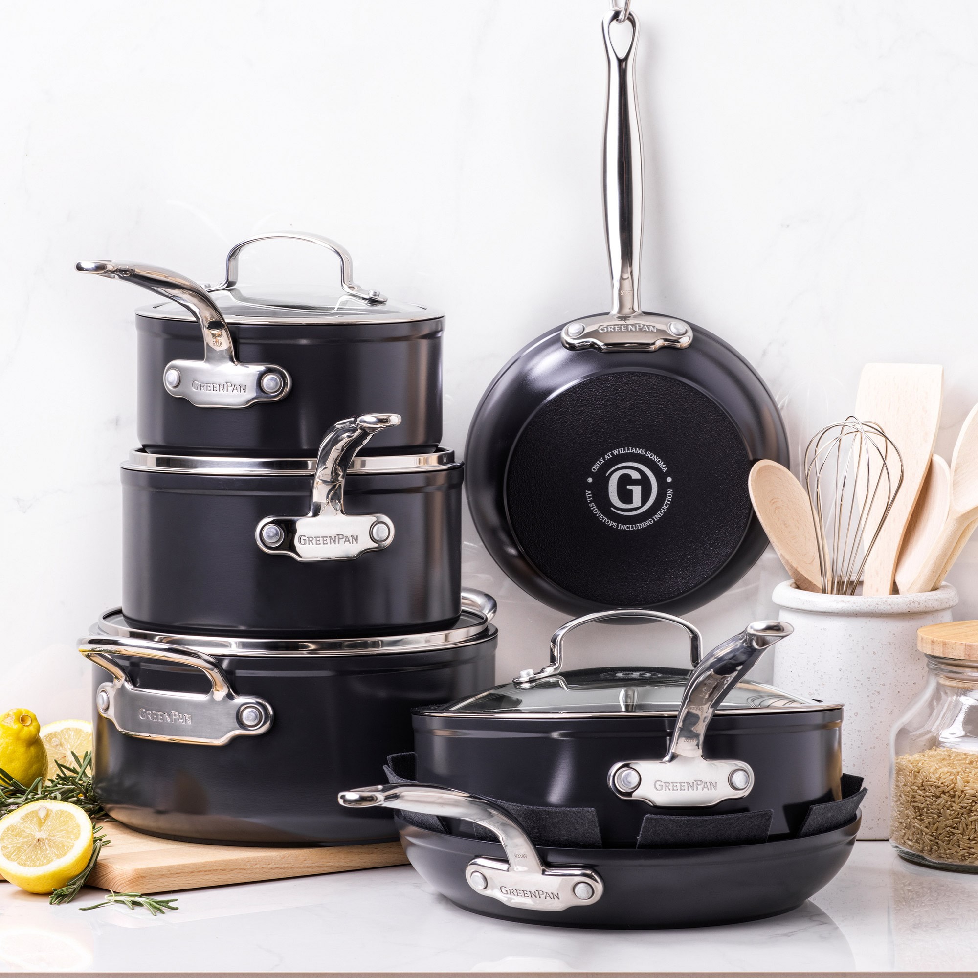 GreenPan™ Premiere Hard Anodized Ceramic Nonstick 10-Piece Cookware Set