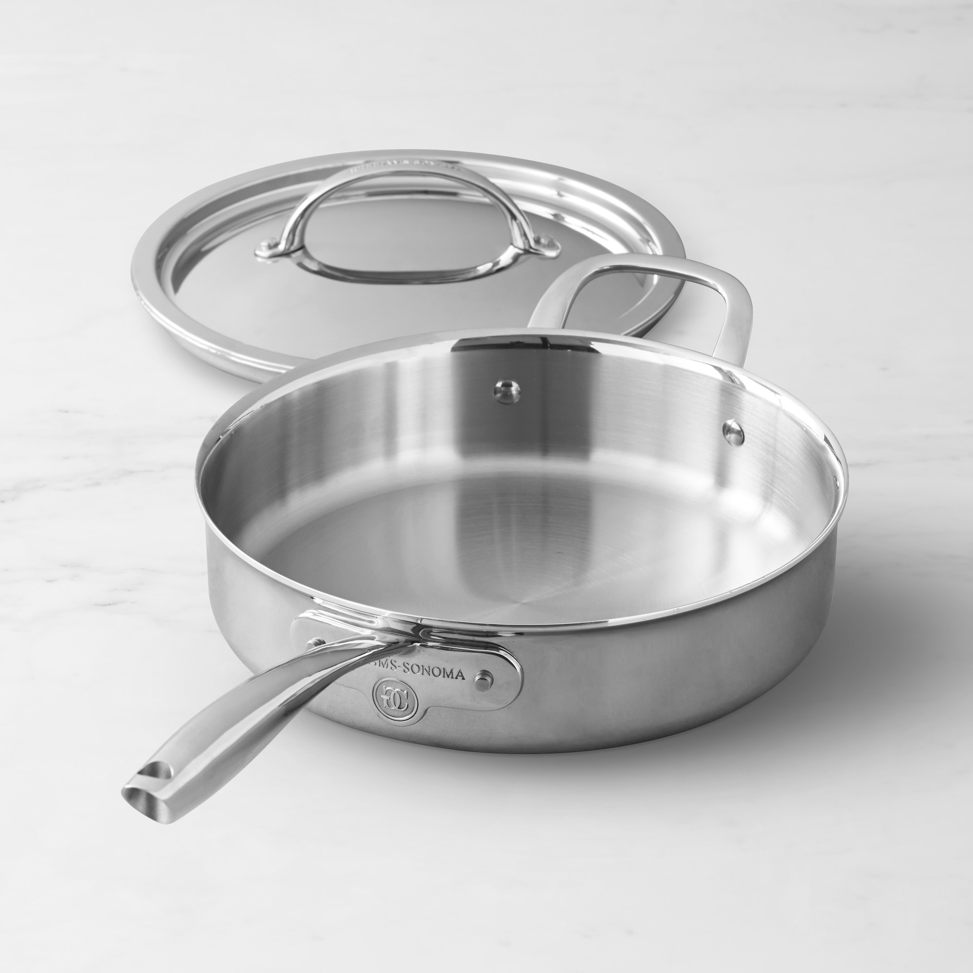 Williams Sonoma Signature Thermo-Clad™ Stainless-Steel Sauté Pan, 4 1/2-Qt