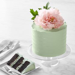 Three-Layer Mint Chocolate Chip Cake, Serves 16-22
