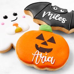 Personalized Halloween Cookies, Set of 3