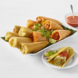 Pork and Chicken Tamales with Salsa, Serves 12
