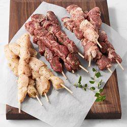 Assorted Mediterranean Marinated Meat Skewers, Set of 12