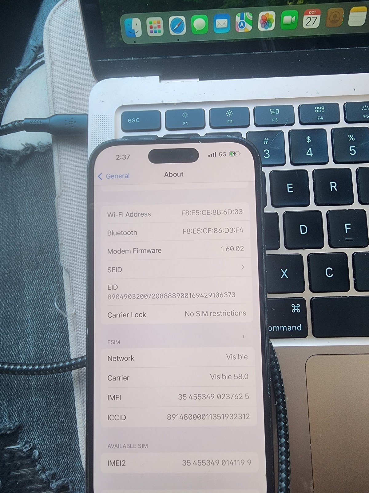 Unlocked apple iPhone 15 128g 1B91