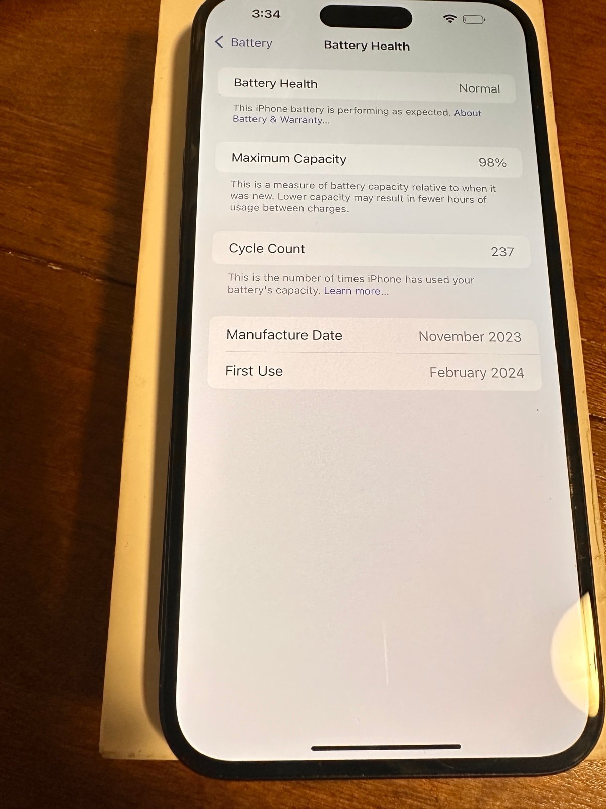 iPhone 15 Plus 128GB Black Titanium -Carrier Unlocked- Clean IMEI iCloud Off 7B63