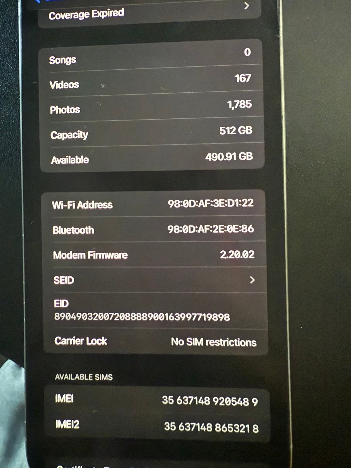 Apple iphone 15 pro max phone 7C61