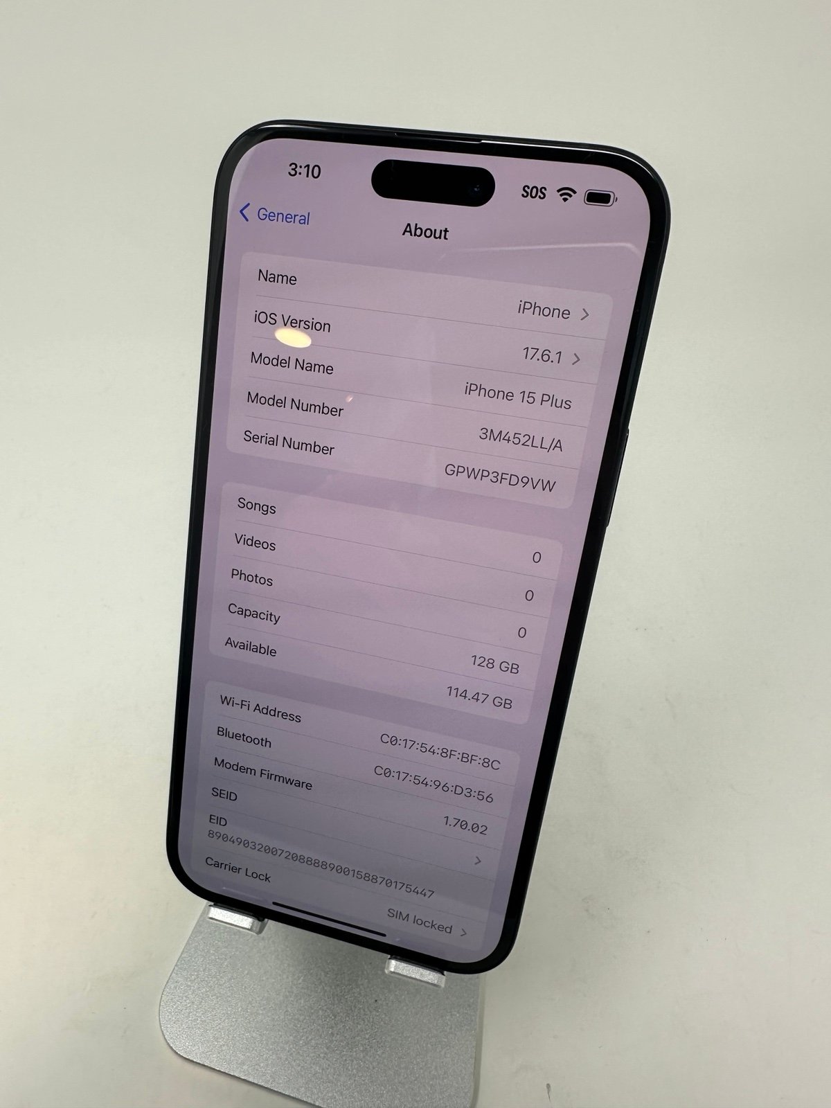 Apple iPhone 15 Plus 128GB Black - NEW IN BOX 6D31