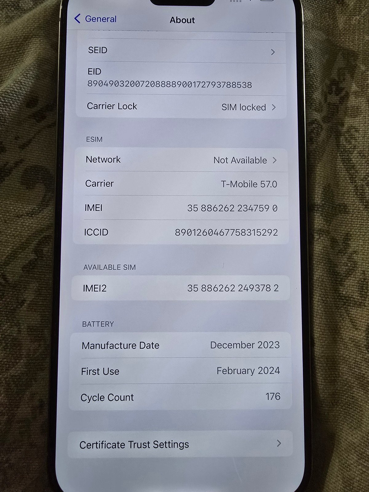 Apple iphone 15 pro max 2H76