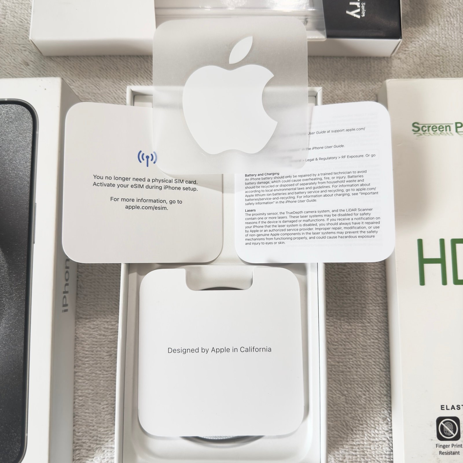 Apple iPhone 15 Pro Max - 256GB - Titanium White (Factory Unlocked) NEW! 6K86