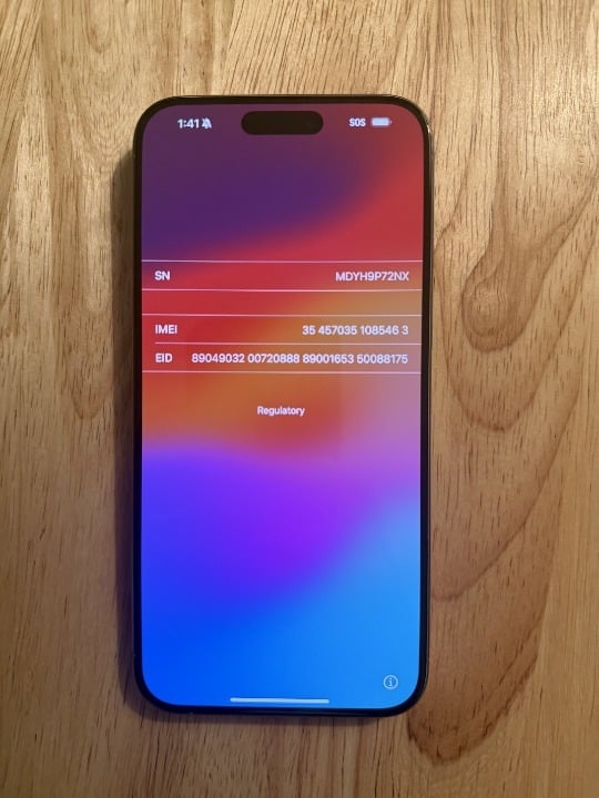 iPhone 15 Pro Max Natural Titanium 256GB Unlocked 5S77