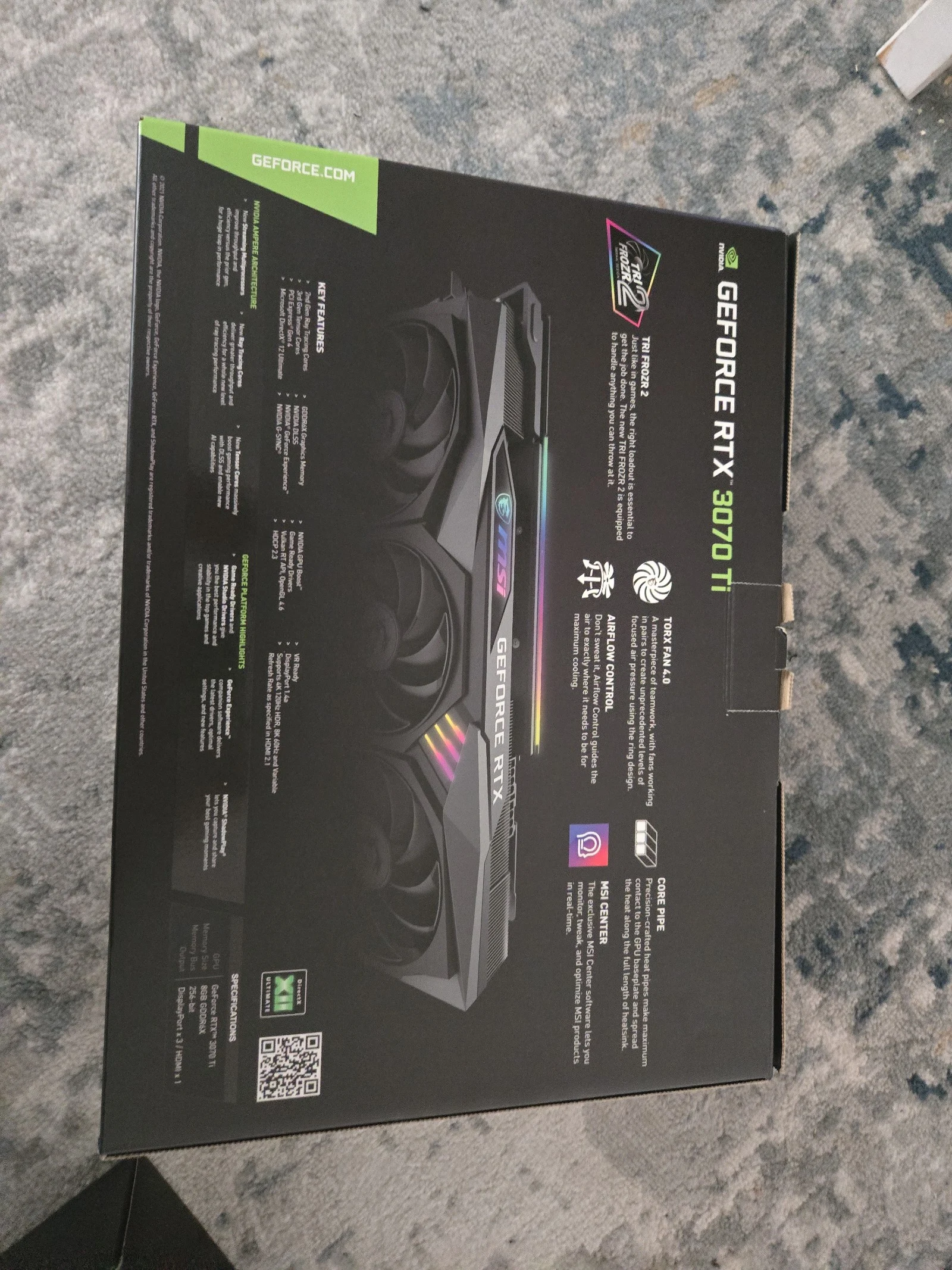 MSI Gaming GeForce RTX 3070 Ti OC 8GB GDDR6X Graphics Card