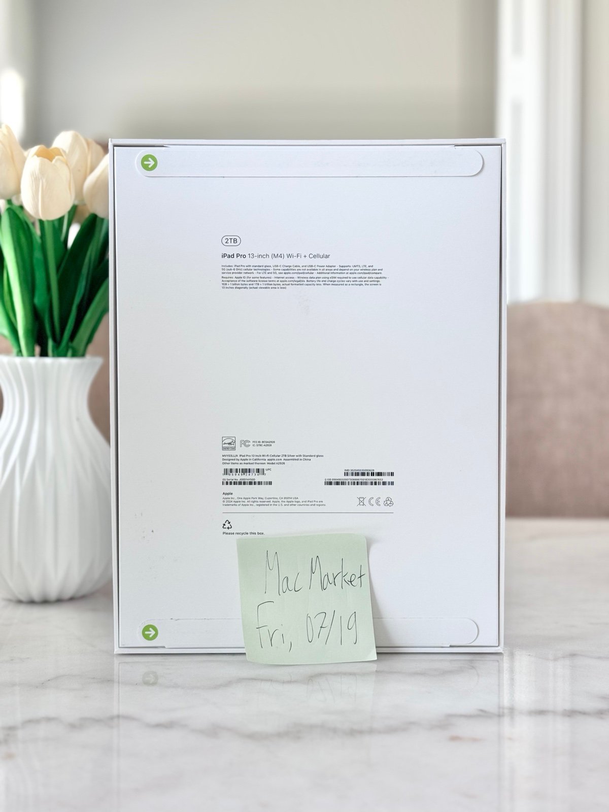 2024 2TB M4 13 inch iPad Pro WiFi + 5G Cellular Unlocked *Eligible for AppleCare 2O82