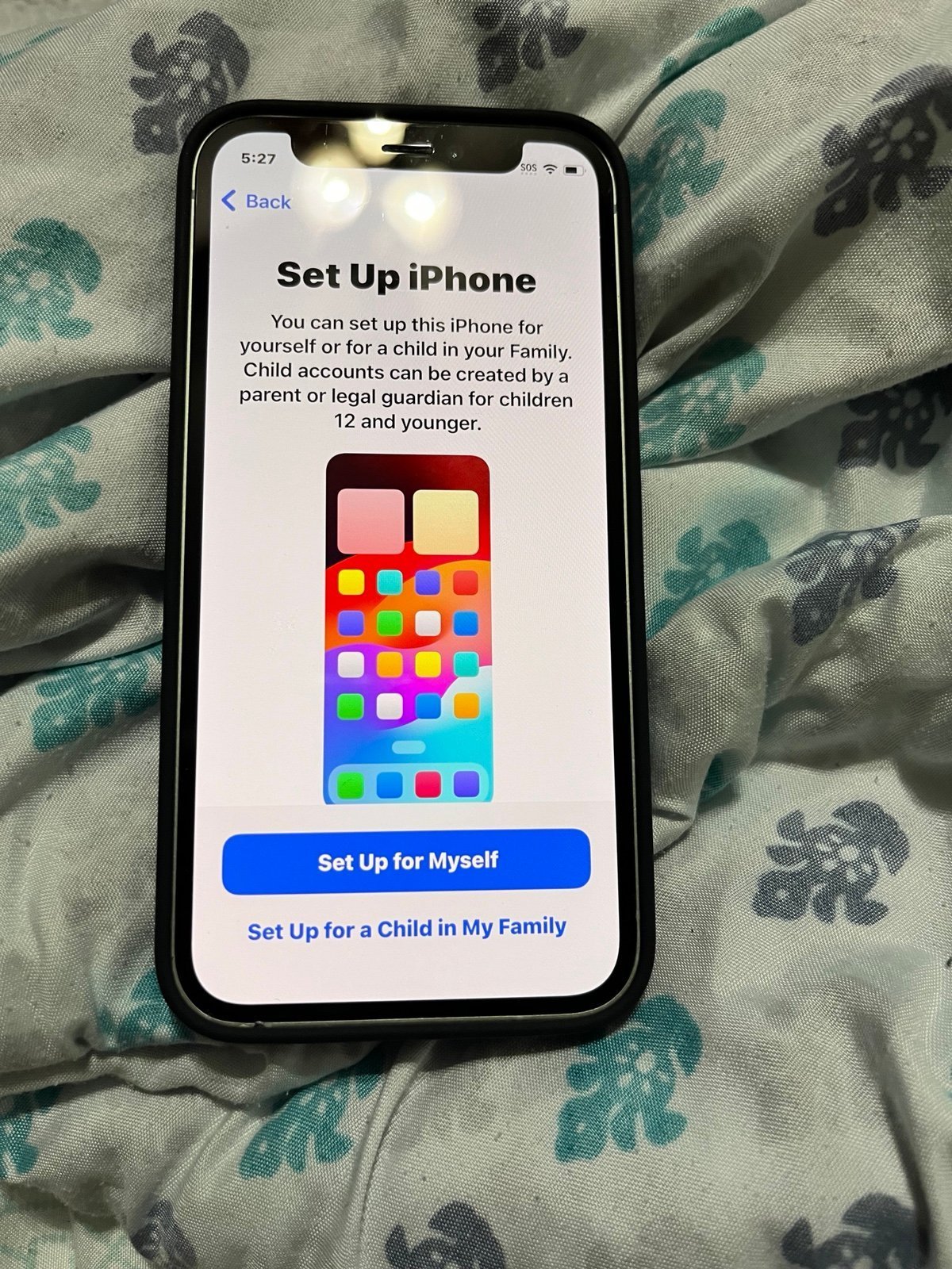 UNLOCKED!!!!!!! iPhone 12 mini MINT GREEN w/ Apple brand matte black case 5R98