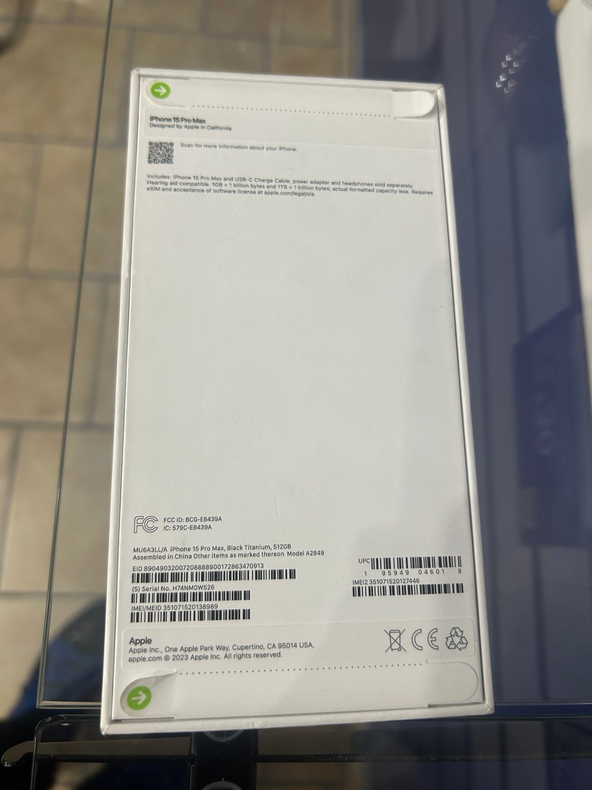 iphone 15 pro max 512GB verizon locked (sealed) parts only! 5Q66