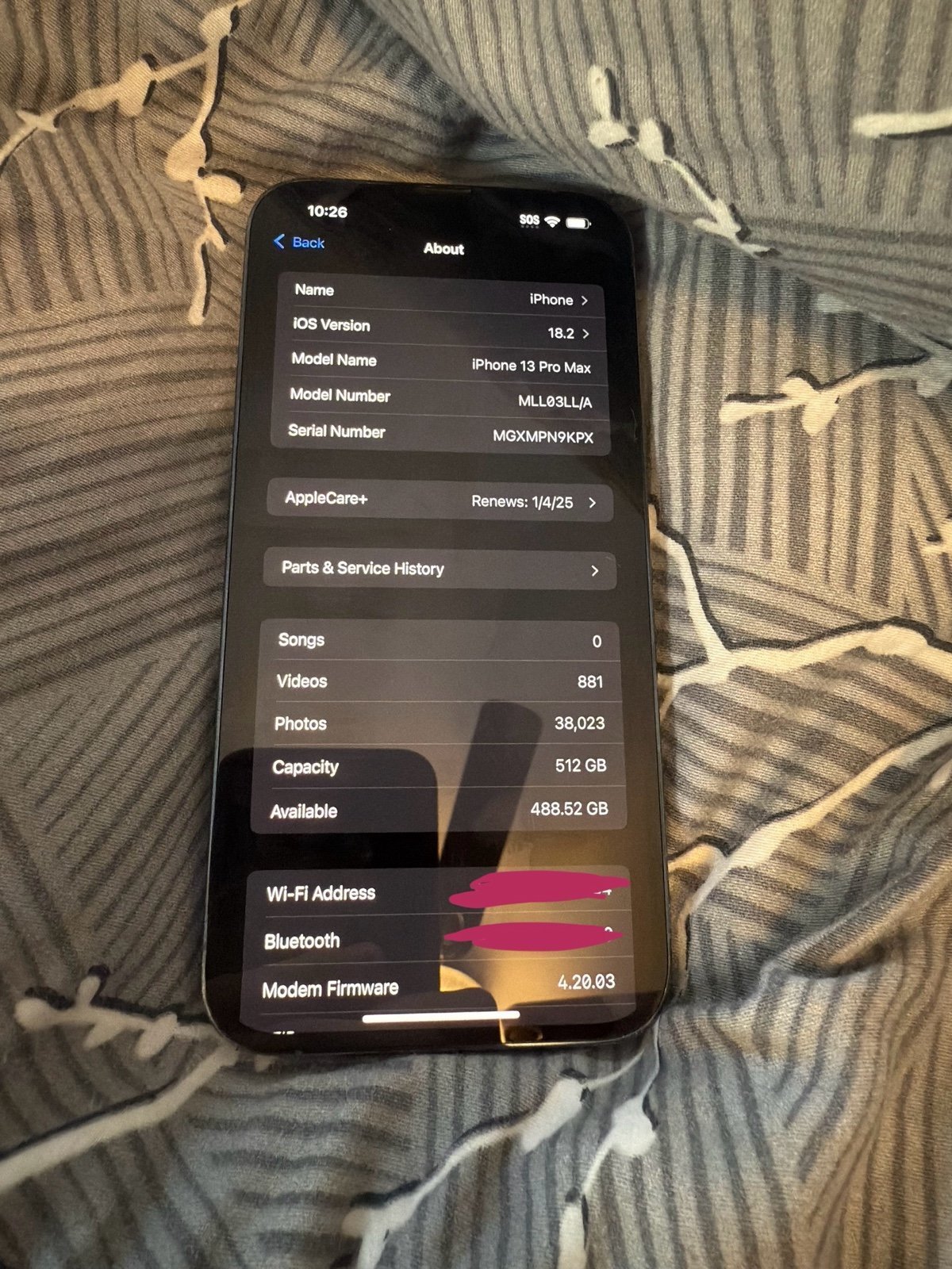 iPhone 13 Pro Max 512gb Sierra Blue Unlocked 7R27