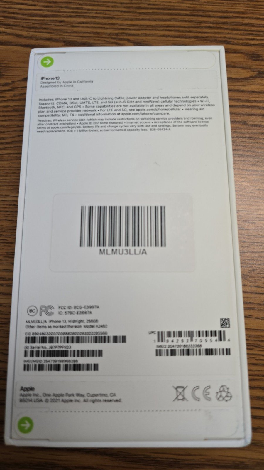 Apple iPhone 13 256 GB in Midnight  Unlocked 2L63