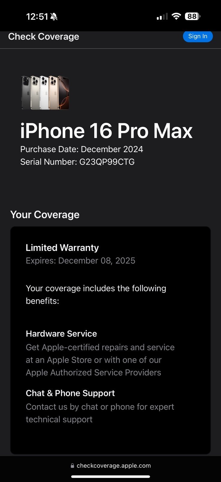 Apple iPhone 16 pro max 6S82