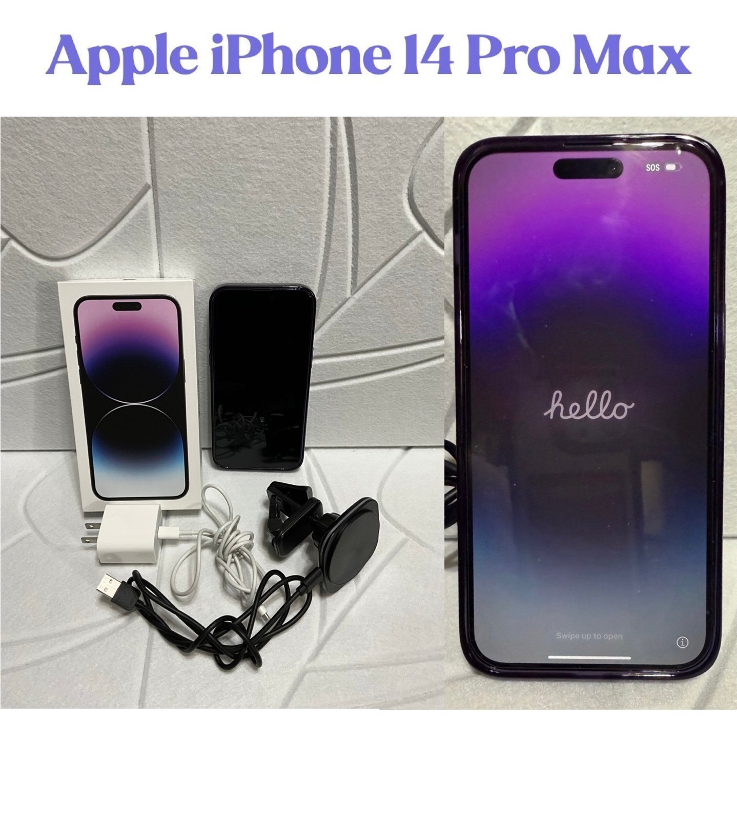 Preowned Purple Apple iPhone 14 Pro Max AT&T 512GB Cellular & WiFi Unlocked 3V75