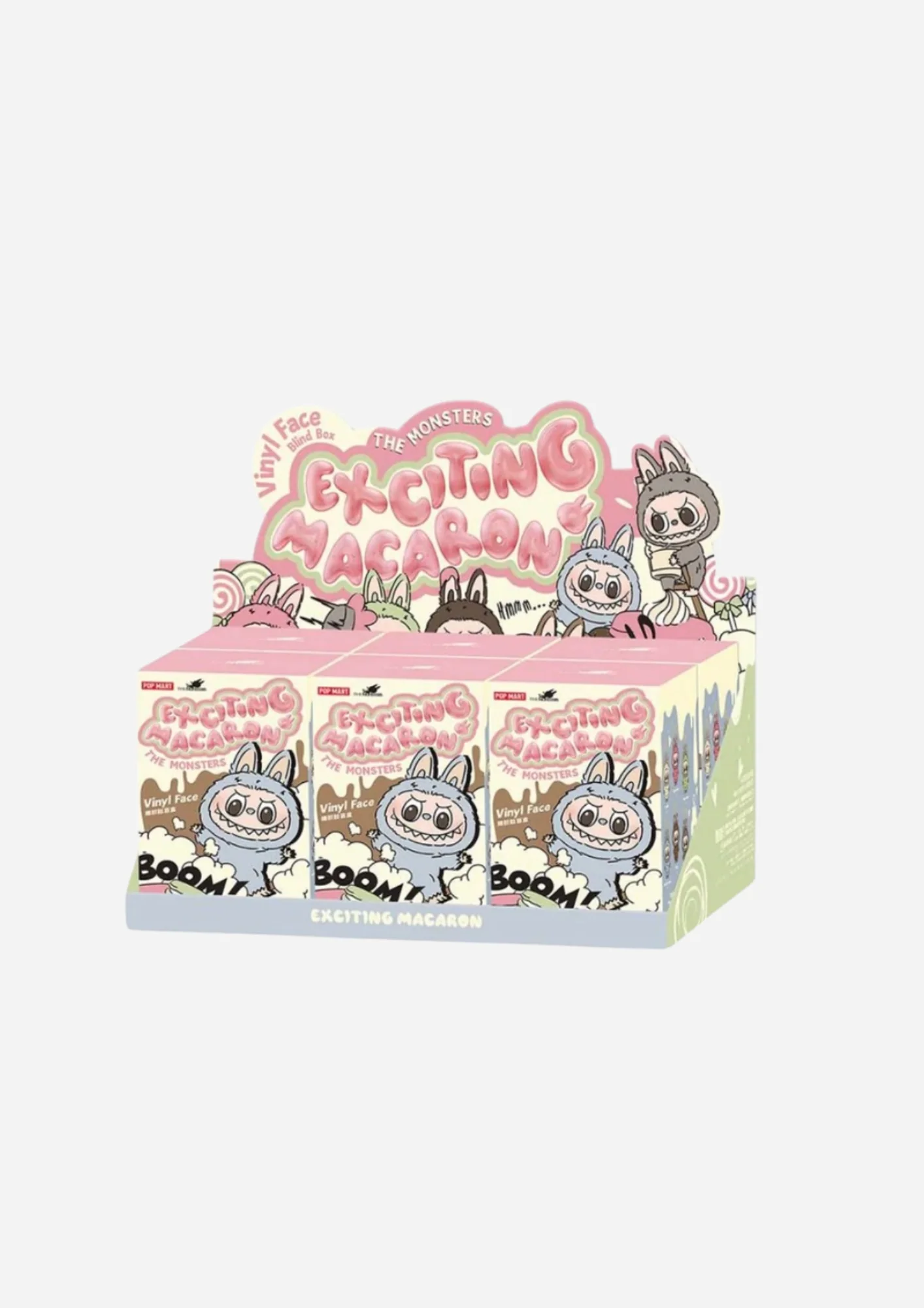 POP MART LABUBU THE MONSTERS EXCITING MACARONS VINYL PLUSH PENDANT (1 BLIND BOX)