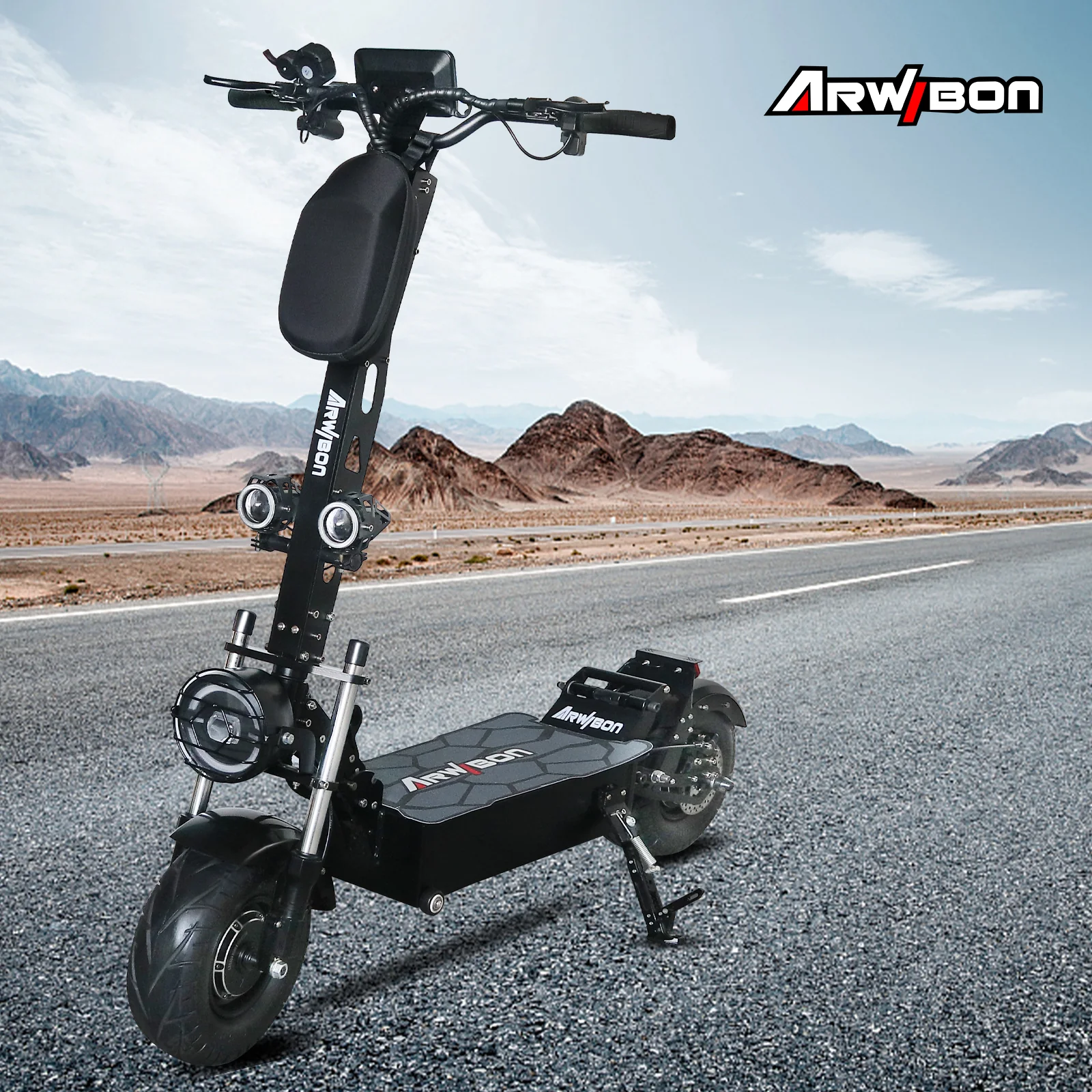 Arwibon Q13Pro Electric Scooter Adults--7000W 50 MPH 60V50AH Dual Drive 30-40 Miles Range 13